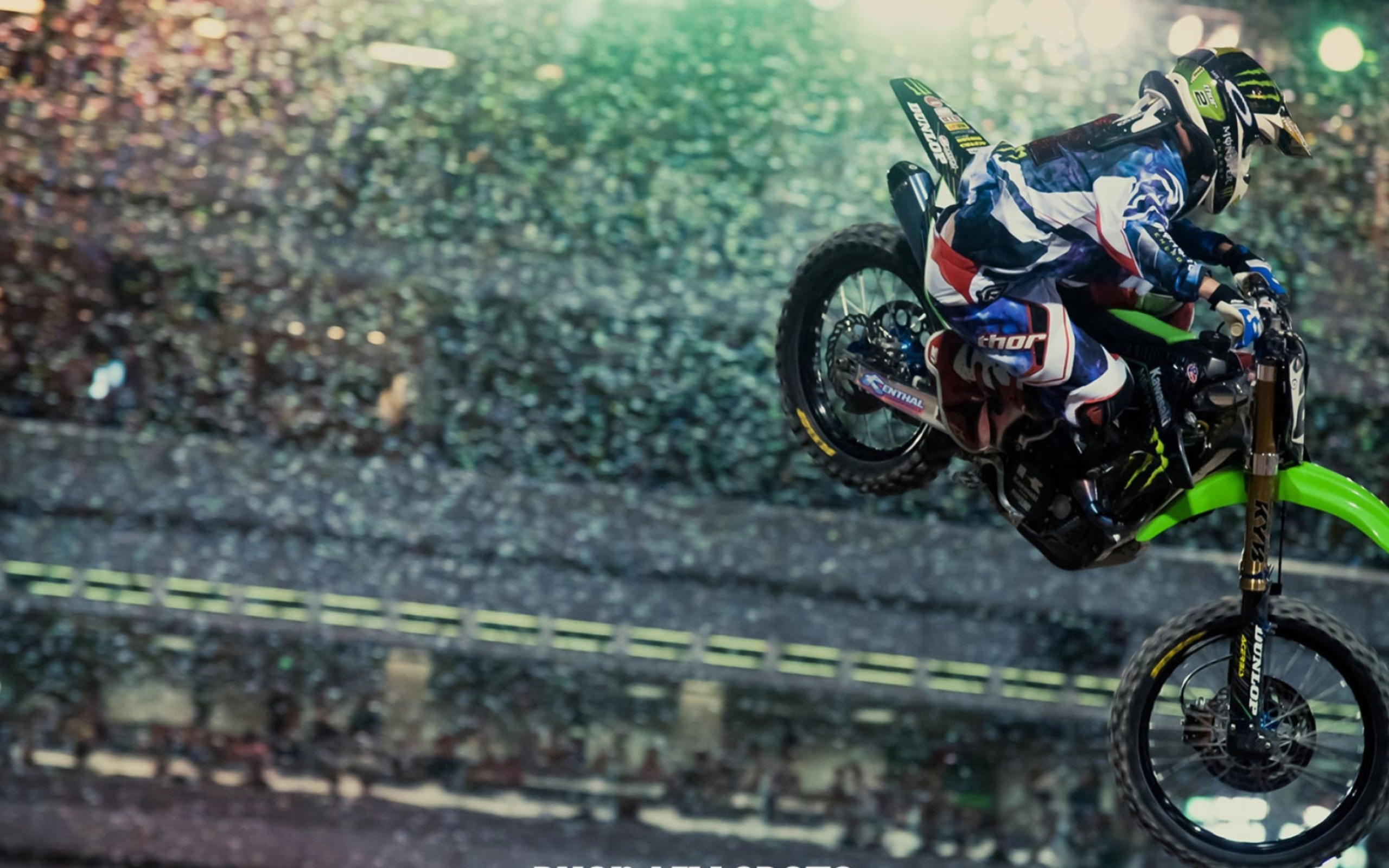 Stunt: Red Bull motorcycle stunt riding competition, X Fighters 2017. 2560x1600 HD Background.