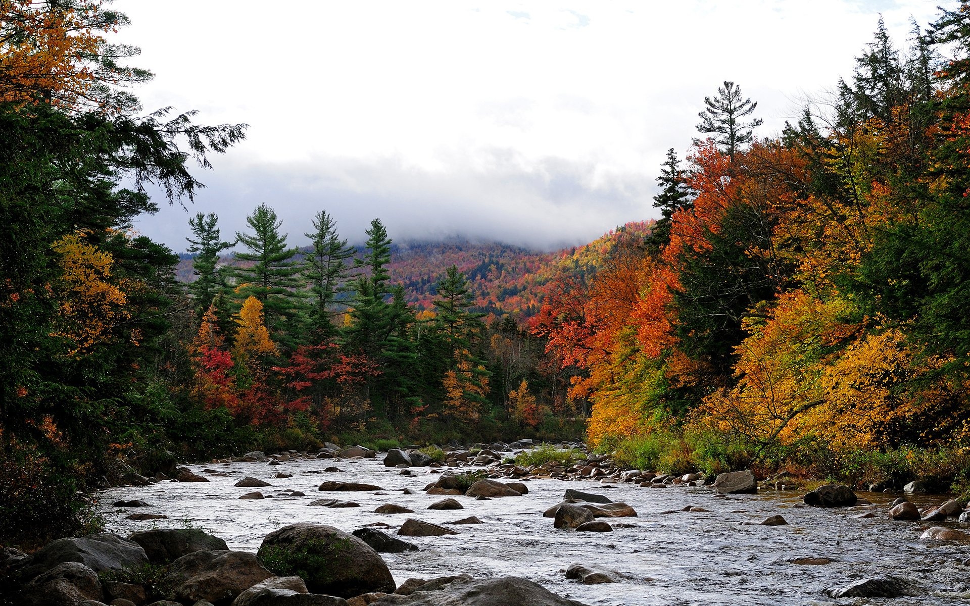 New Hampshire, Travels, River serenity, Nature's artwork, 1920x1200 HD Desktop