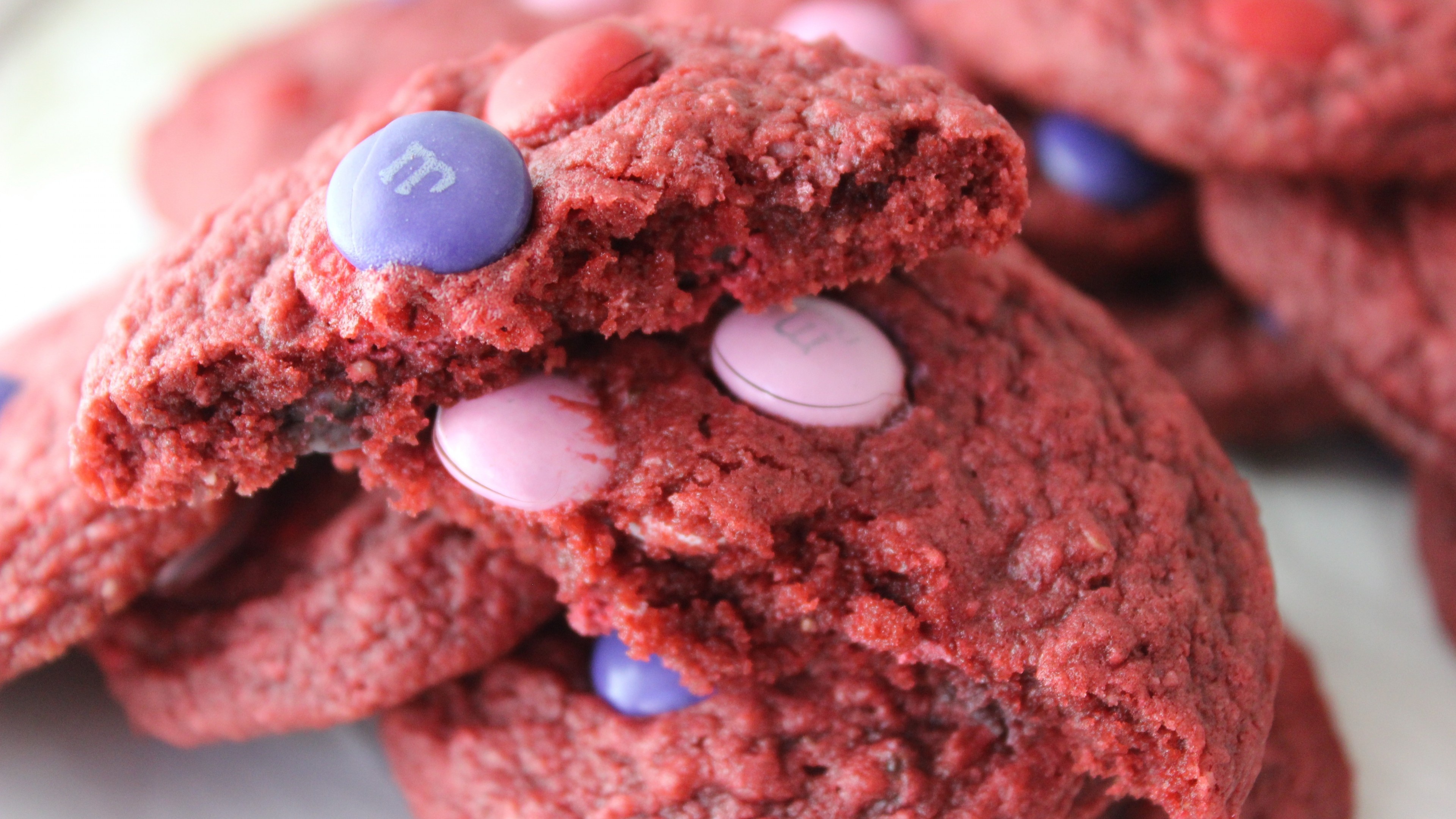 MandM's, Pink cookies, Sweet treats, Mouth-watering delight, 3840x2160 4K Desktop