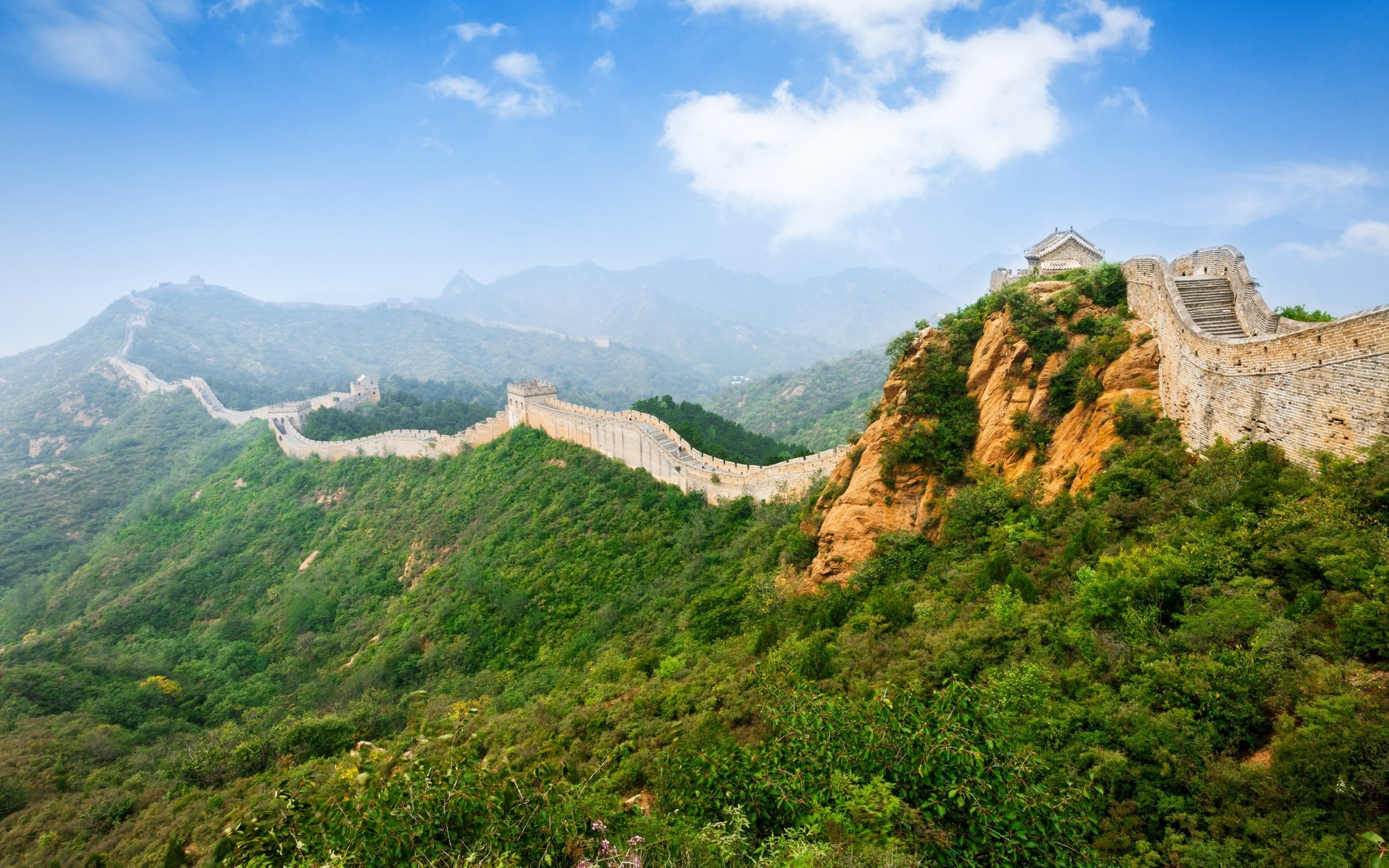 Beijing, China, Great Wall, Mountains, 2880x1800 HD Desktop