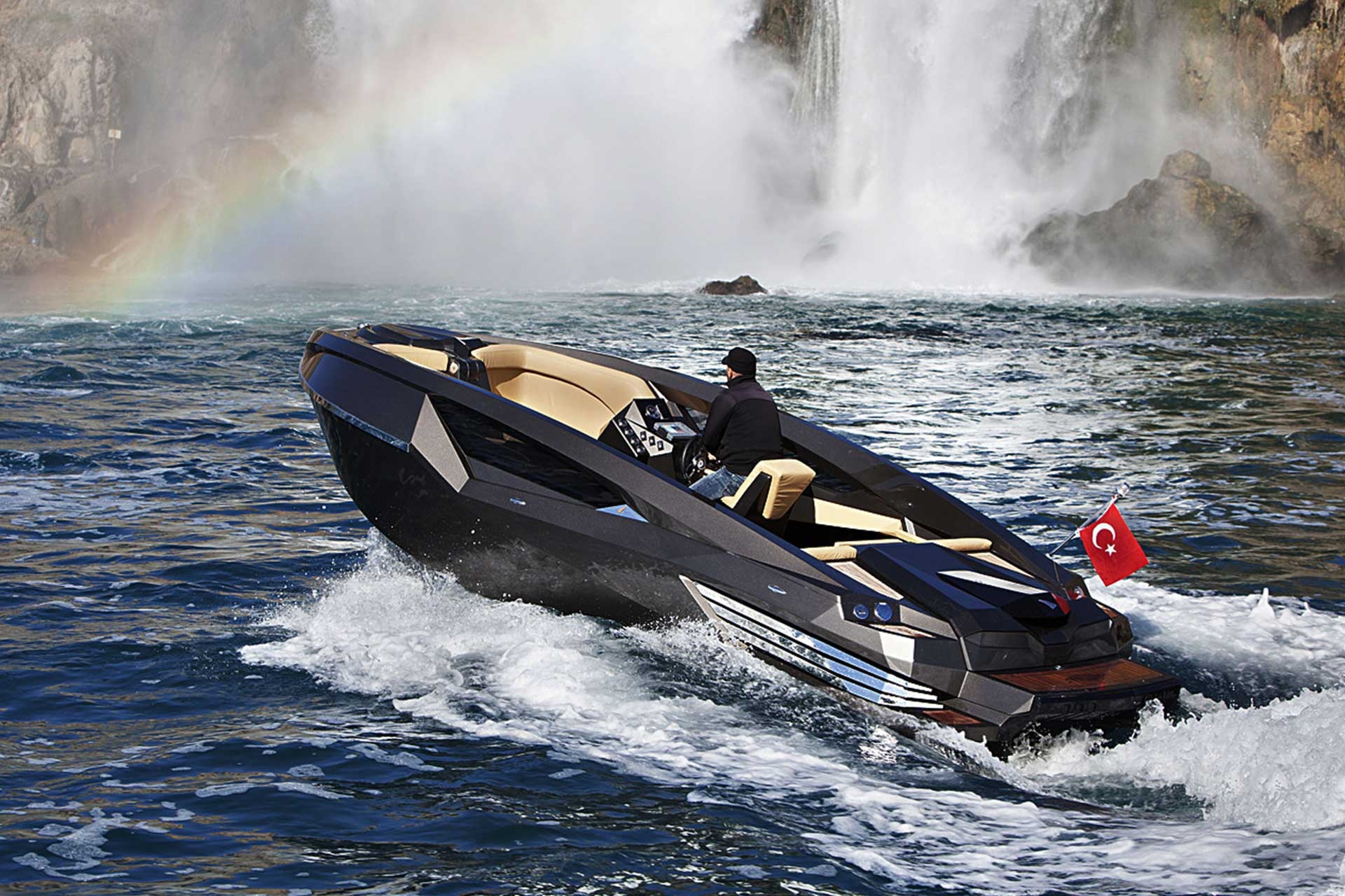 Pleasure Boat: Luxury speed yacht, A watercraft designed for fun, Sea. 1920x1280 HD Background.