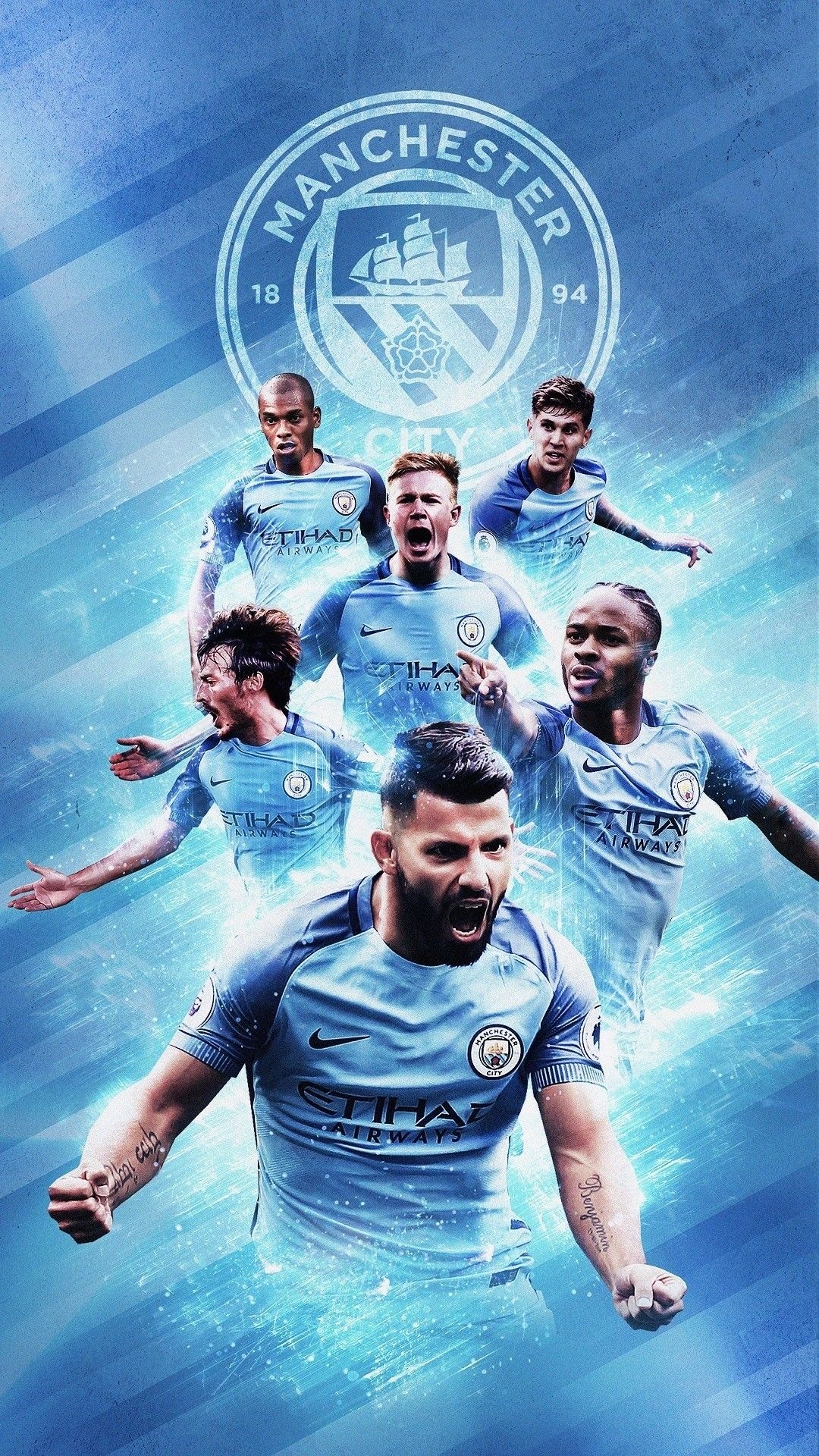 Manchester City, Football dominance, Team excellence, Club heritage, 1080x1920 Full HD Phone