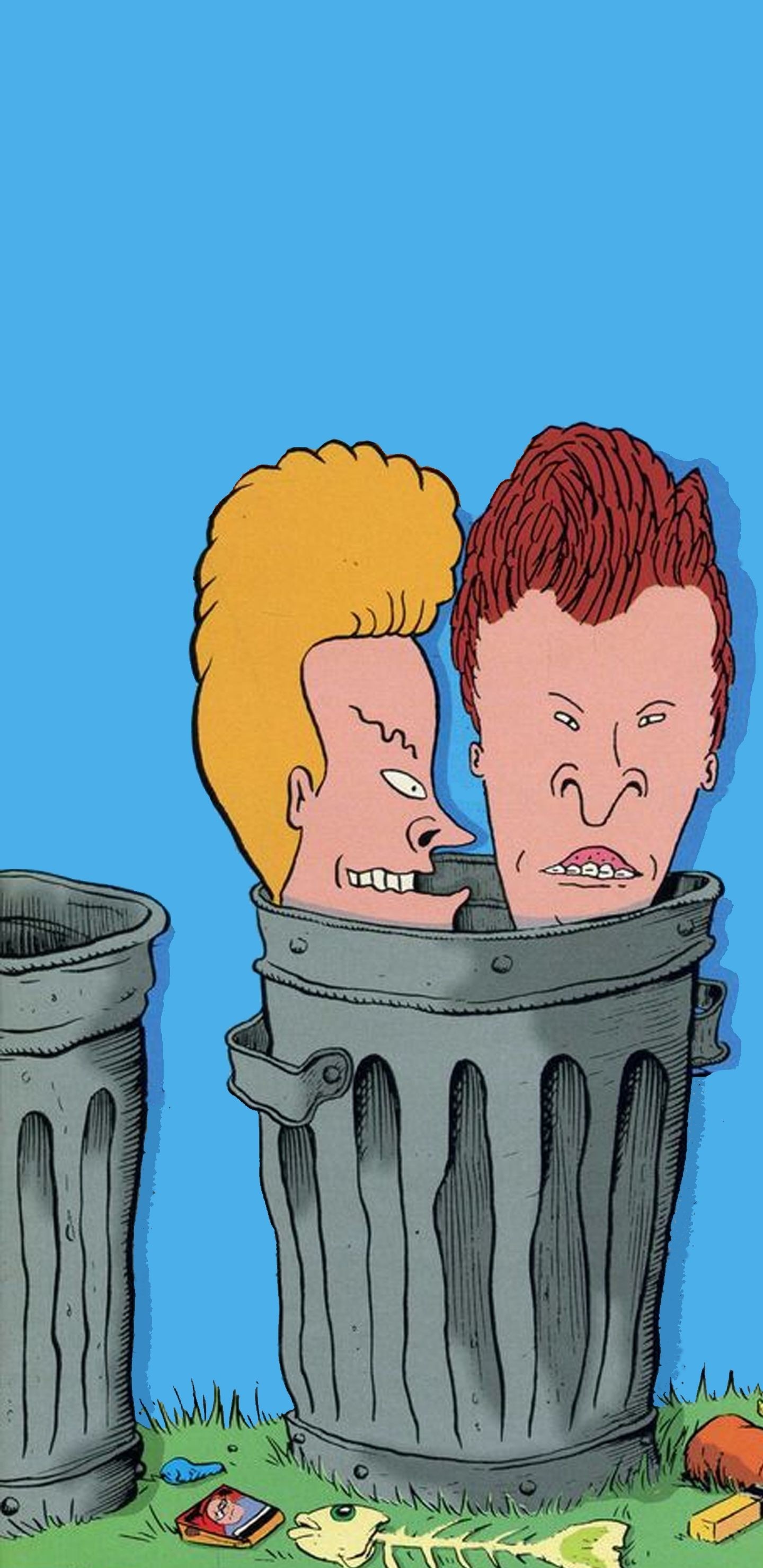 Beavis and Butt-Head, Animation hilarity, Iconic duo, Pop culture satire, 1440x2960 HD Phone