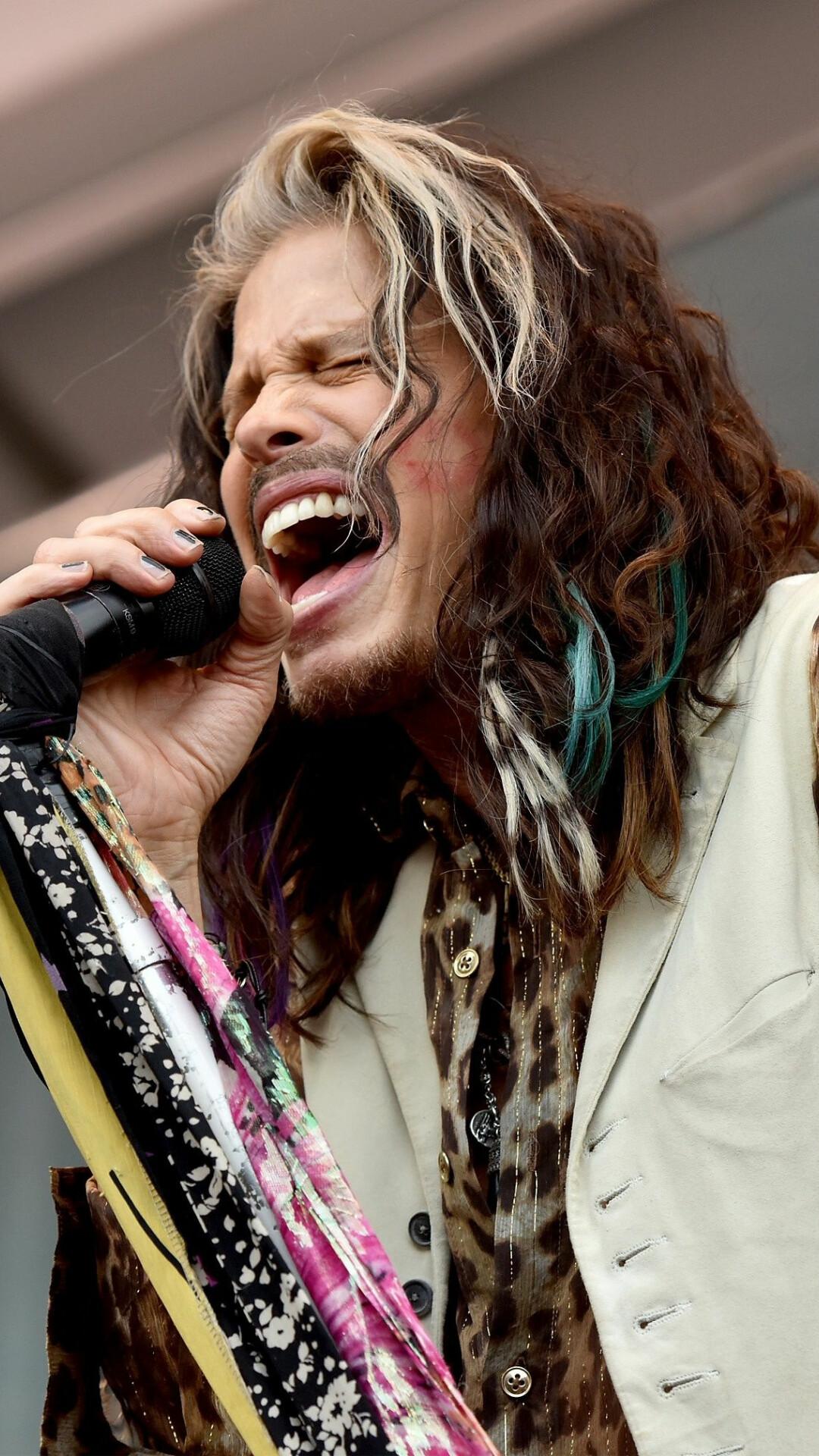 Aerosmith: Steven Tyler, The band has achieved twenty-one Top 40 hits on the US Hot 100. 1080x1920 Full HD Background.