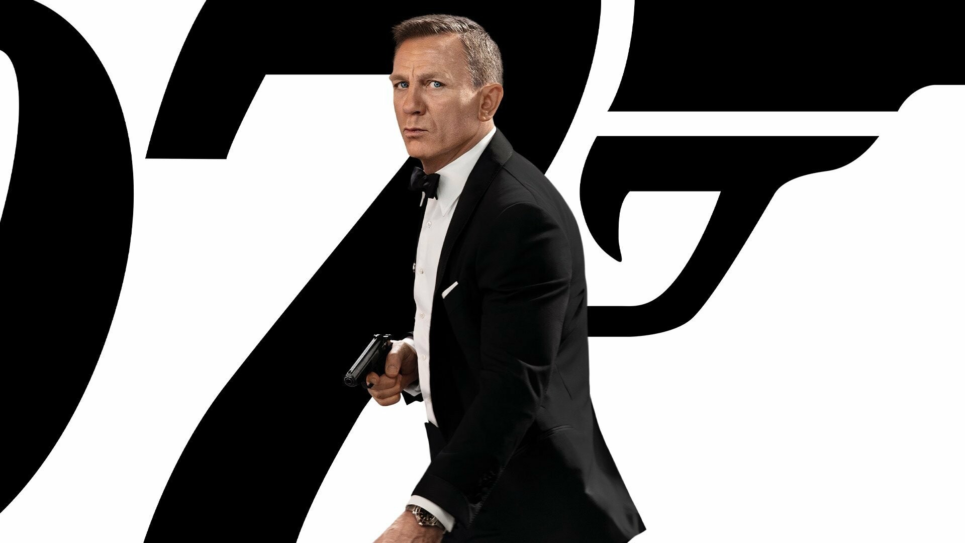 No Time to Die: One of the most iconic film characters of all time, James Bond. 1920x1080 Full HD Background.