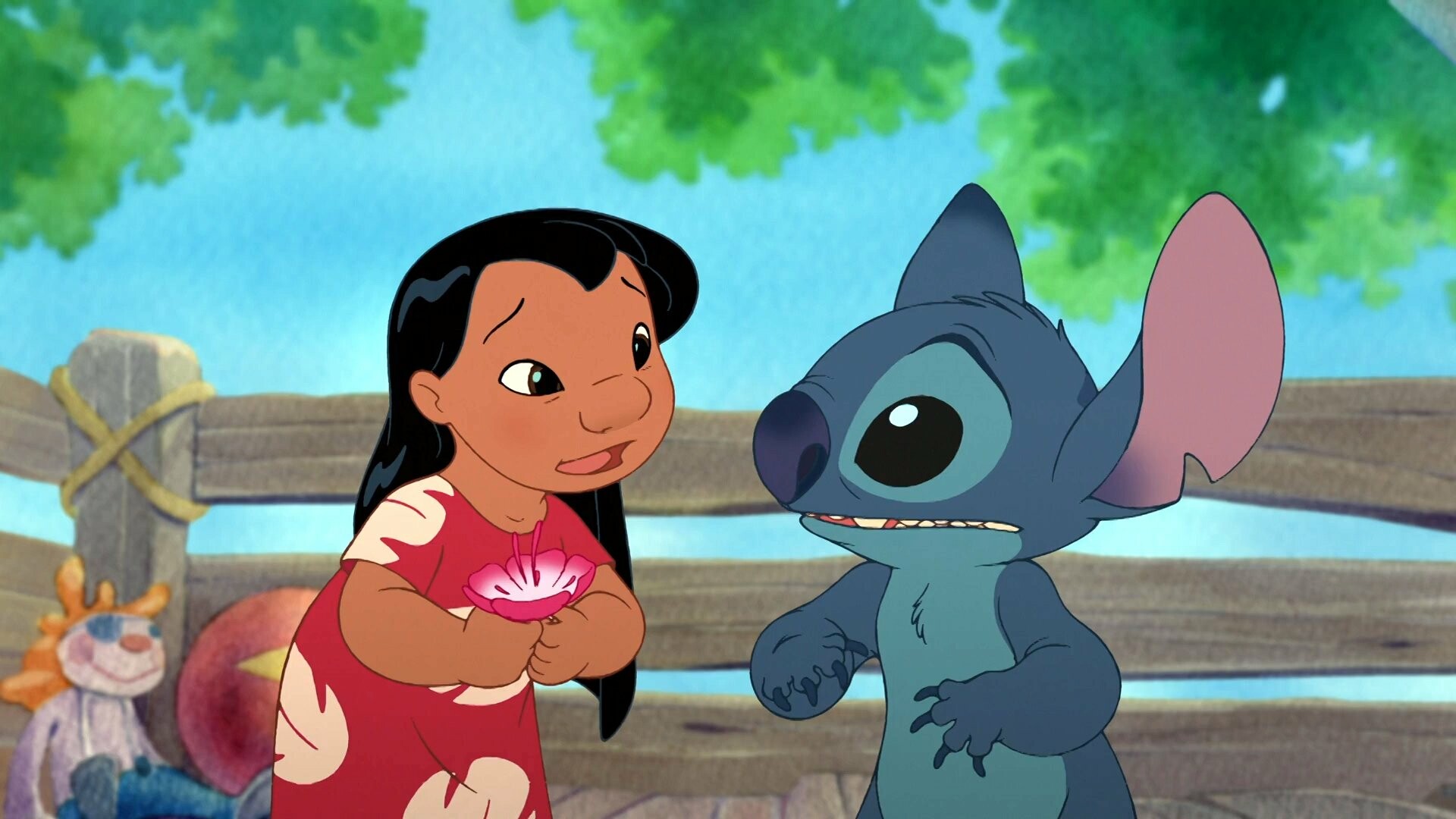 Lilo and Stitch: A 2005 American direct-to-video animated science fiction comedy-drama film. 1920x1080 Full HD Background.