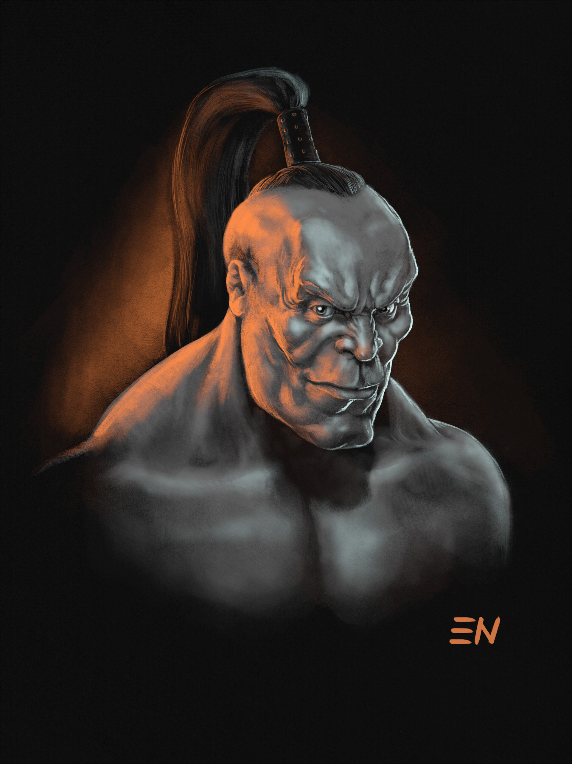 Goro, Mortal Kombat, Eugene Napadovsky portrait, 1920x2570 HD Phone