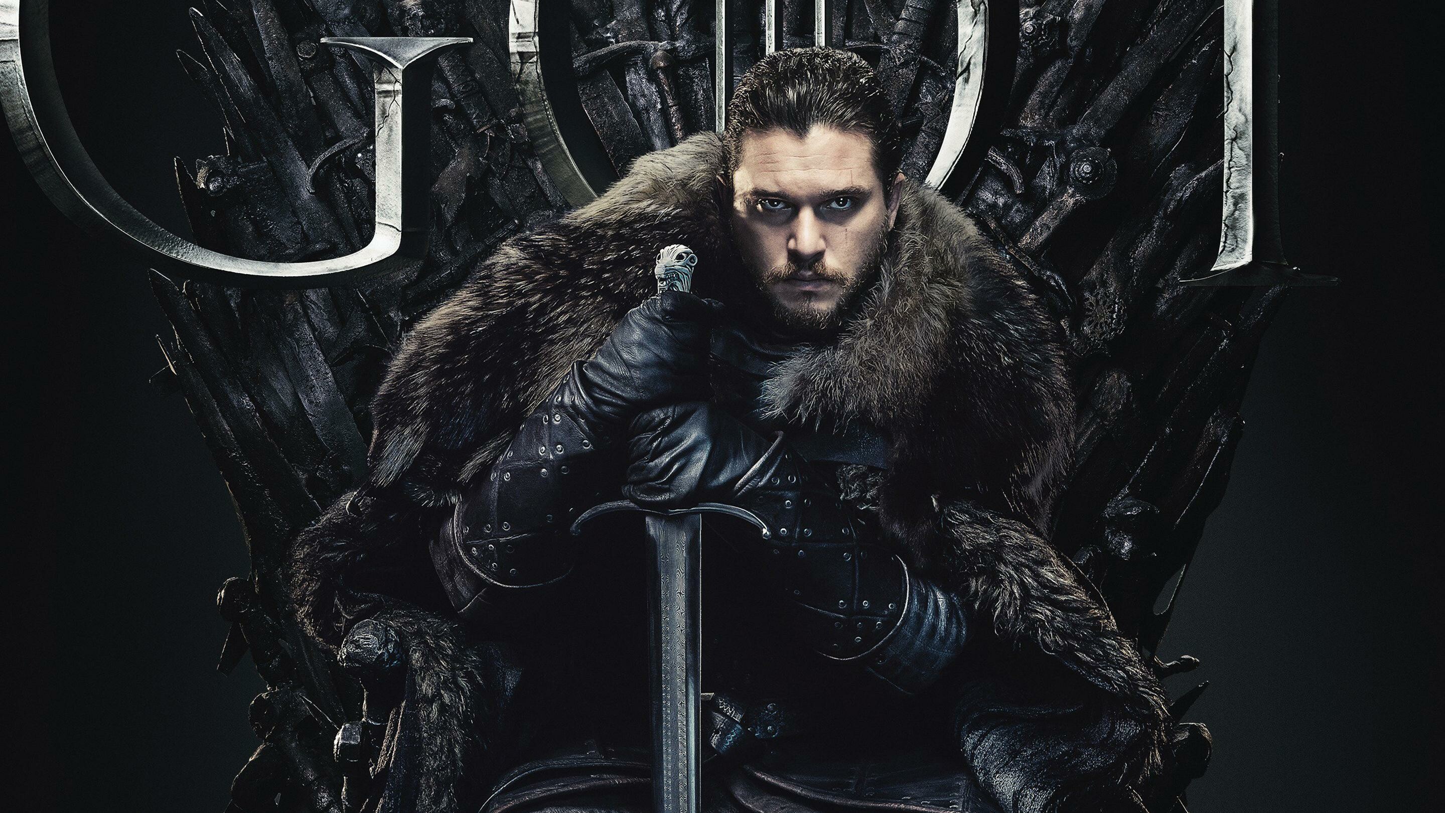 Game of Thrones: Season 8, Jon Snow, introduced as the illegitimate son of Ned Stark. 2880x1620 HD Wallpaper.