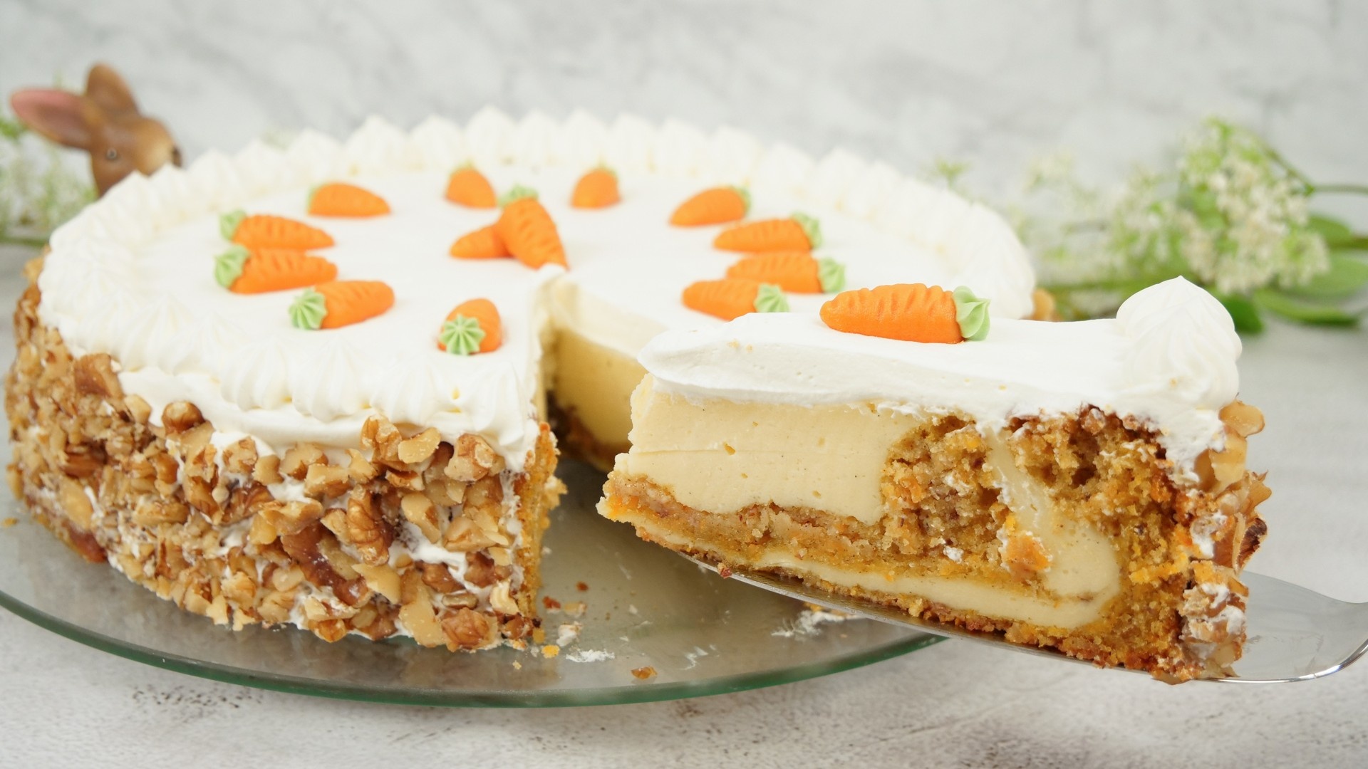 Cheesecake: Carrot, Cake, Dessert, Food, Dish. 1920x1080 Full HD Wallpaper.