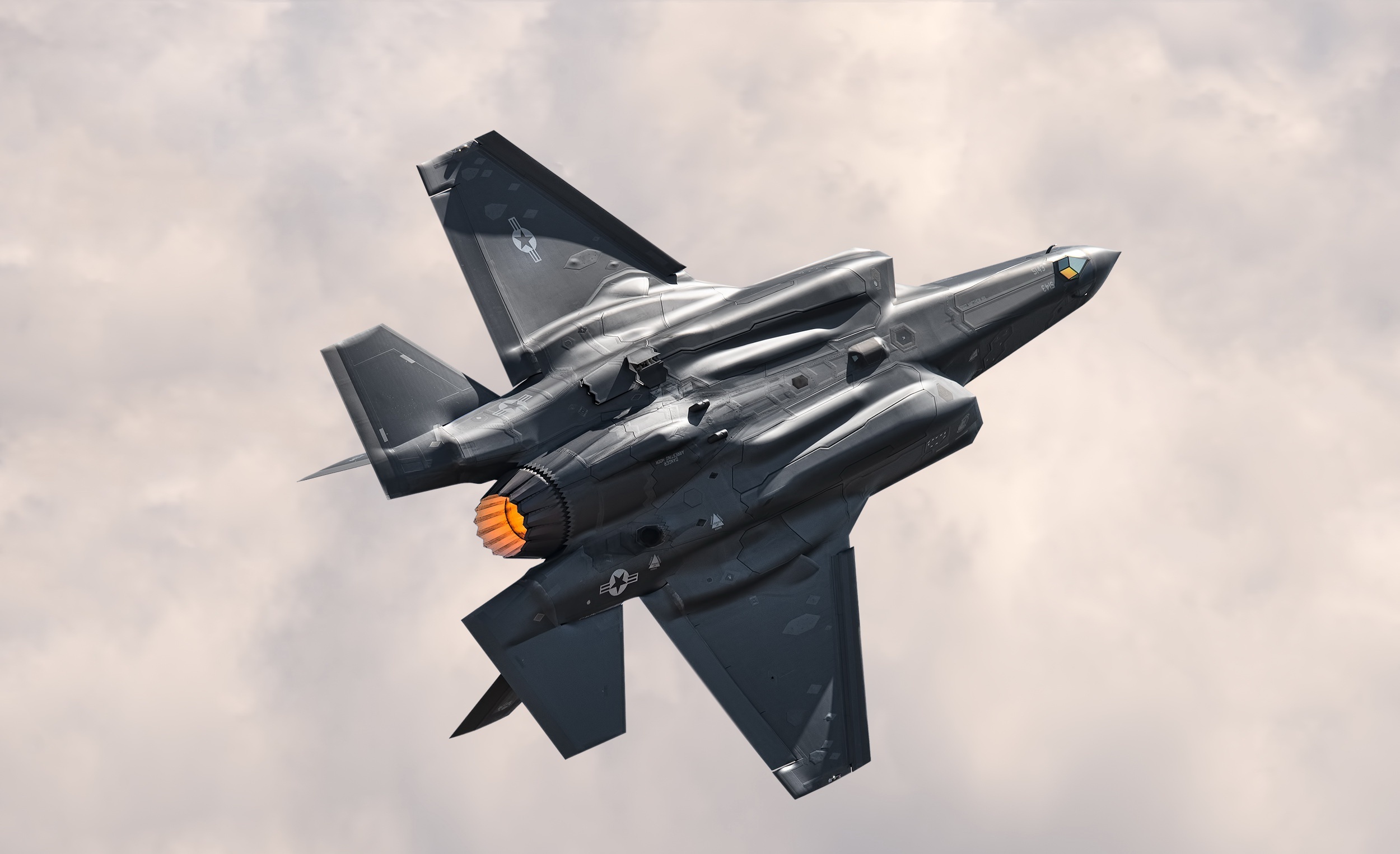 Lockheed Martin, F-35A Lightning II, Military aircraft, Full HD, 2500x1530 HD Desktop