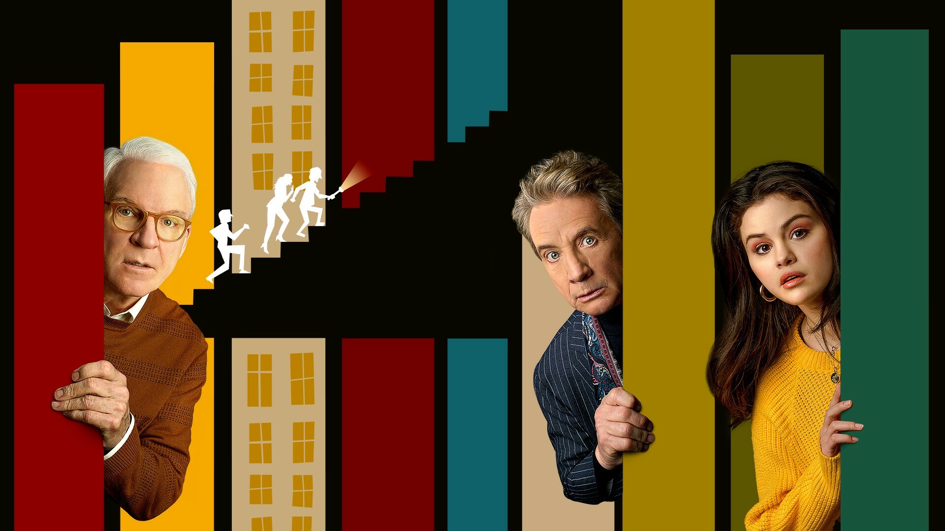 Only Murders in the Building: A comedic murder-mystery starring Steve Martin, Martin Short and Selena Gomez. 1920x1080 Full HD Wallpaper.