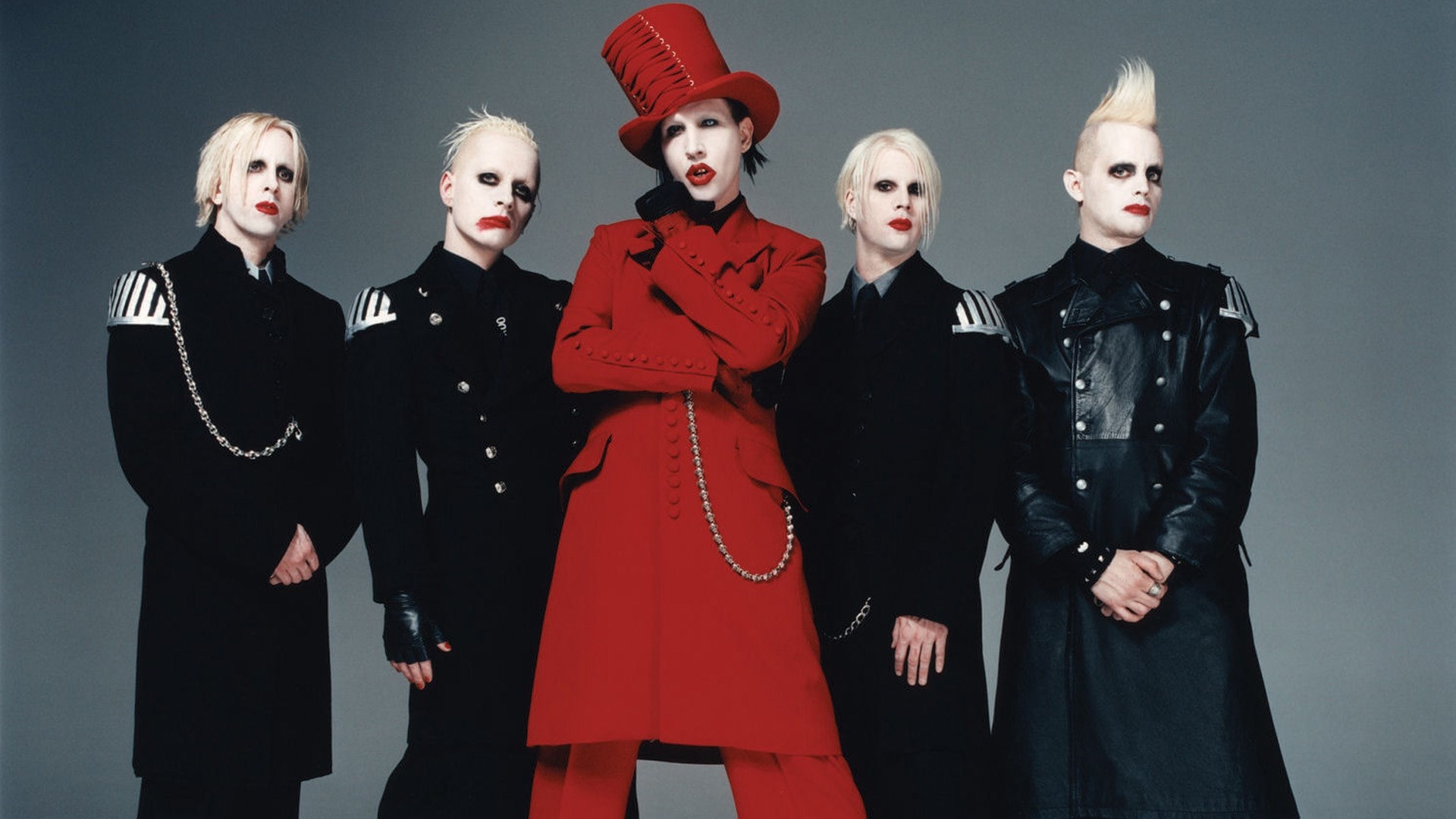 Marilyn Manson band, Iconic goth vibes, Music encyclopedia, Rock subculture, 1920x1080 Full HD Desktop