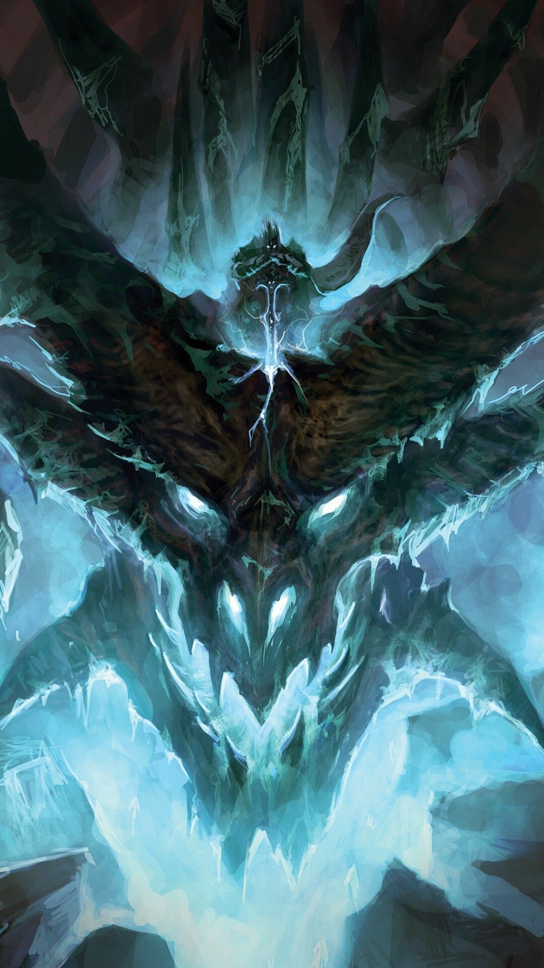 World of Warcraft: Sindragosa, The Frost Queen, Queen of the Frostbrood. 1080x1920 Full HD Wallpaper.