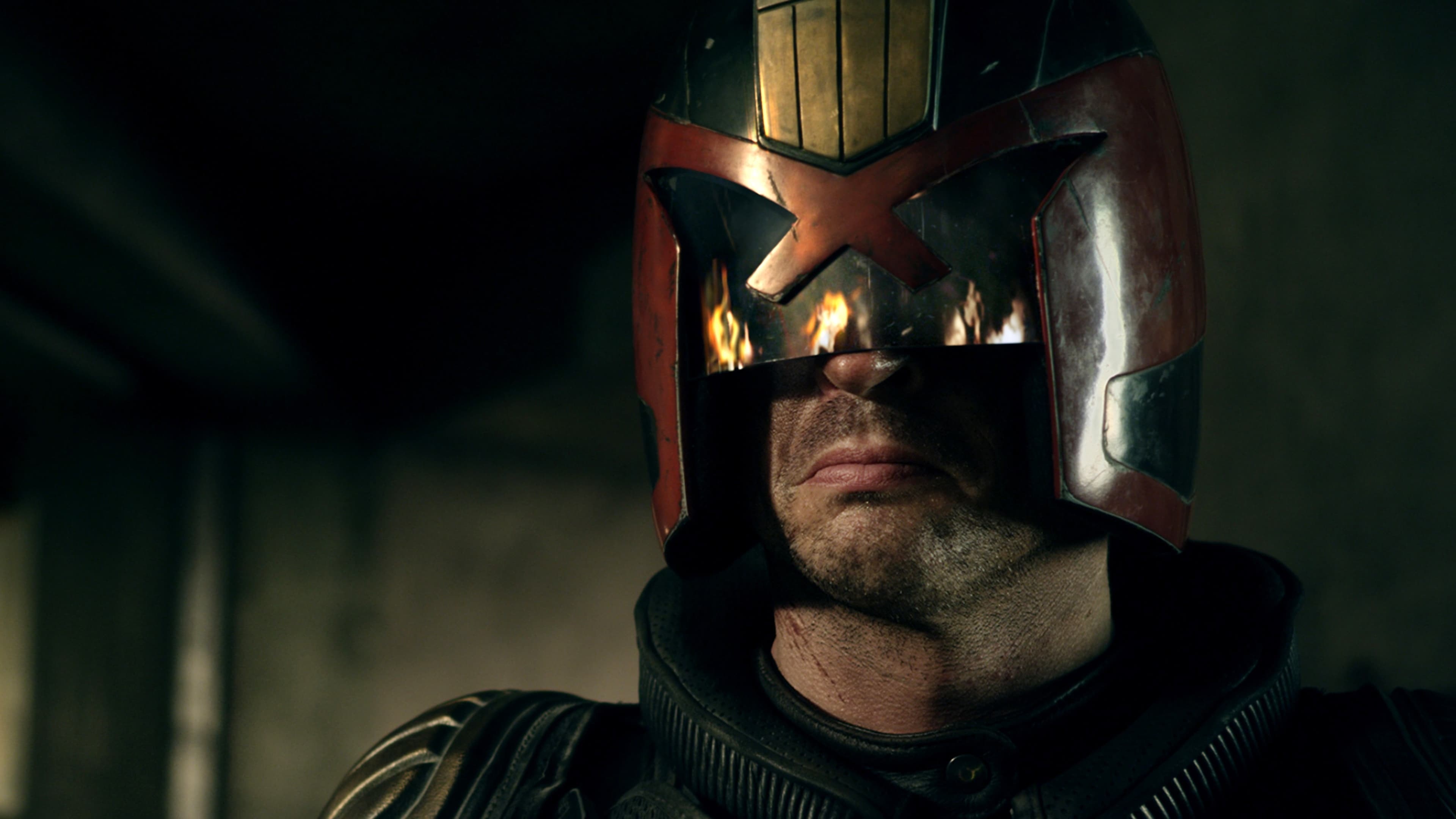 Dredd: 2012 science fiction action film directed by Pete Travis, Fictional character. 3840x2160 4K Background.