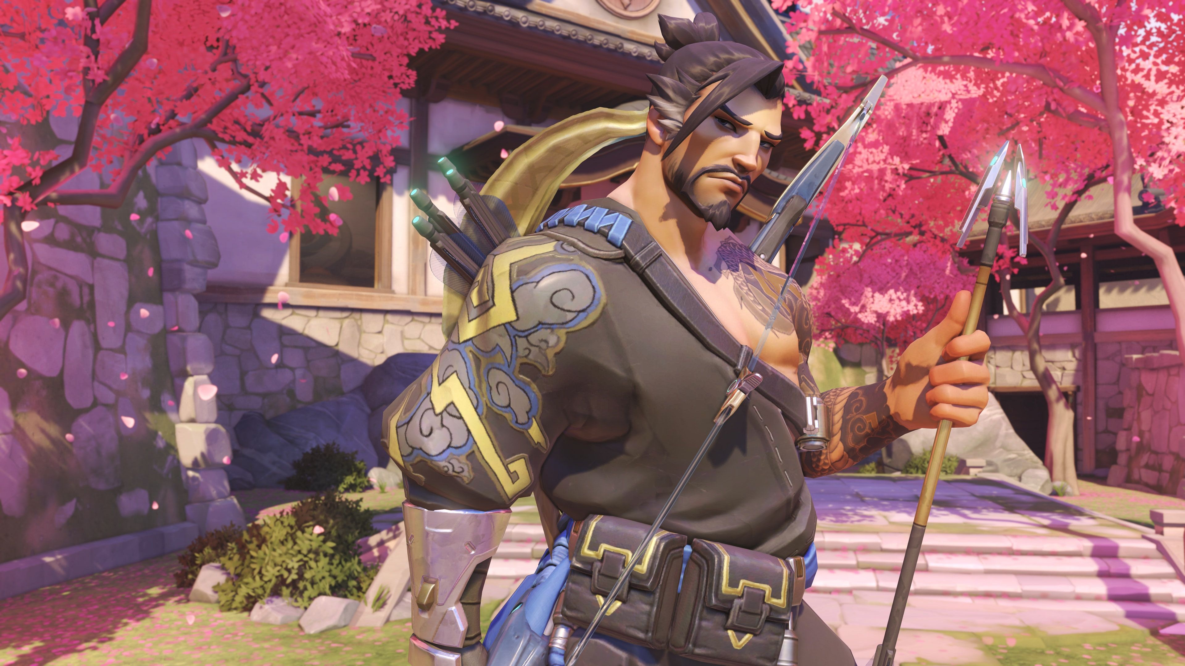 Hanzo, Gaming wallpapers, Overwatch bow, High-definition graphics, 3840x2160 4K Desktop