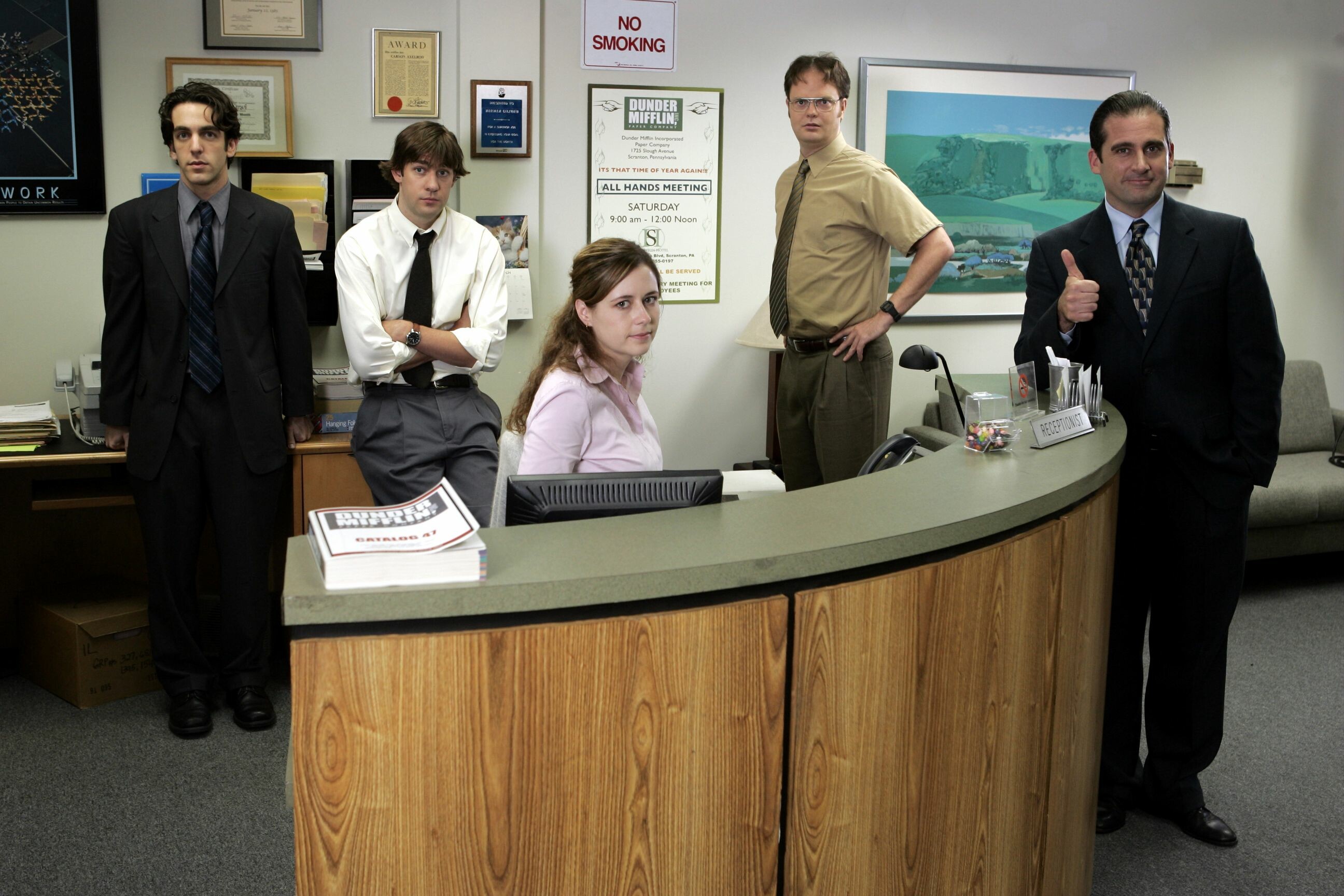 The Office (TV Series): Television show that depicts the everyday work lives of office employees at the Dunder Mifflin Paper Company. 2600x1730 HD Background.