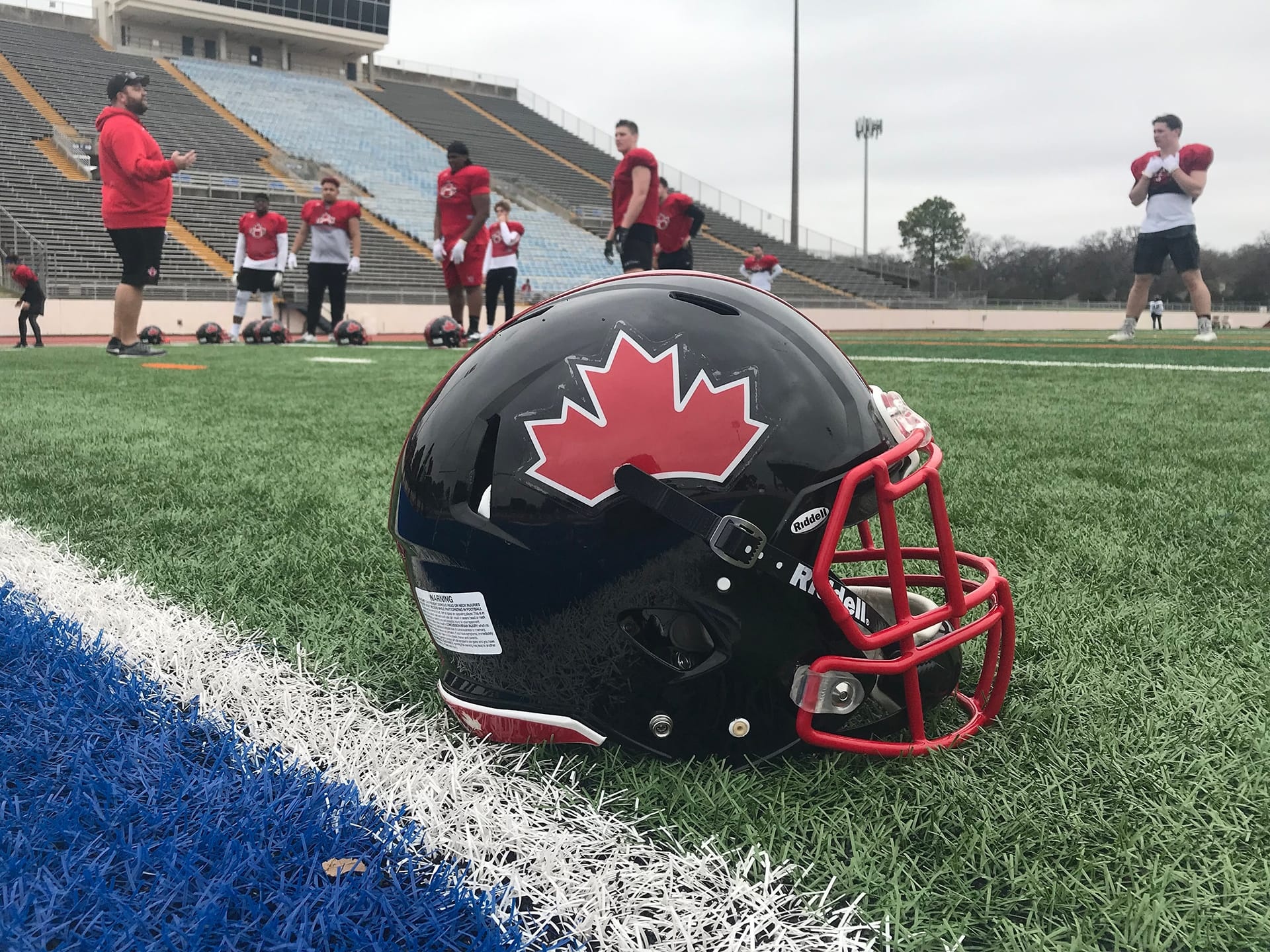 Canadian Football: A rugby helmet used by professional footballers in Canada, Football Pro equipment. 1920x1440 HD Background.
