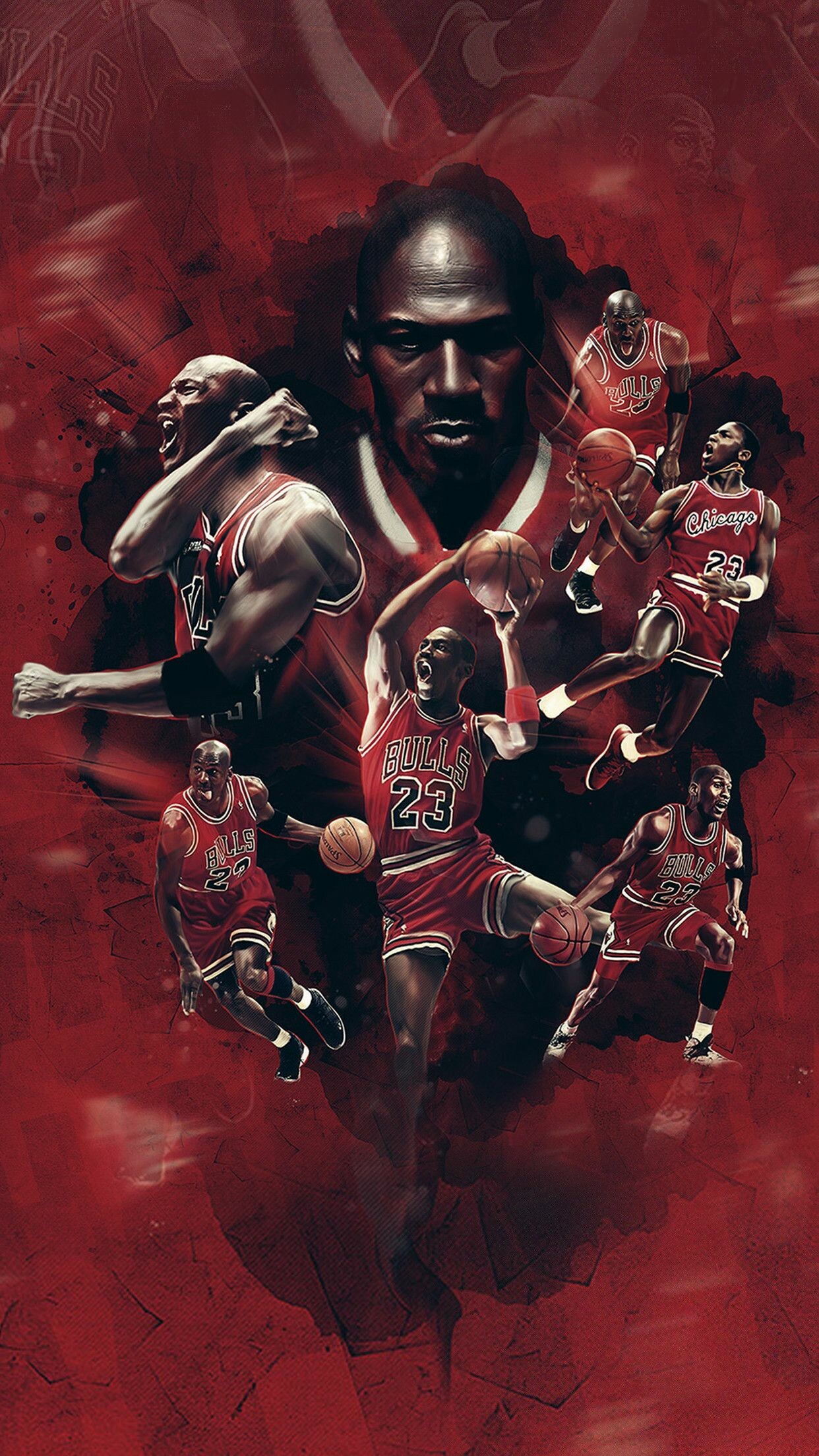 Michael Jordan: Chicago Bulls, Became a member of the North Carolina Sports Hall of Fame in 2010. 1250x2210 HD Background.