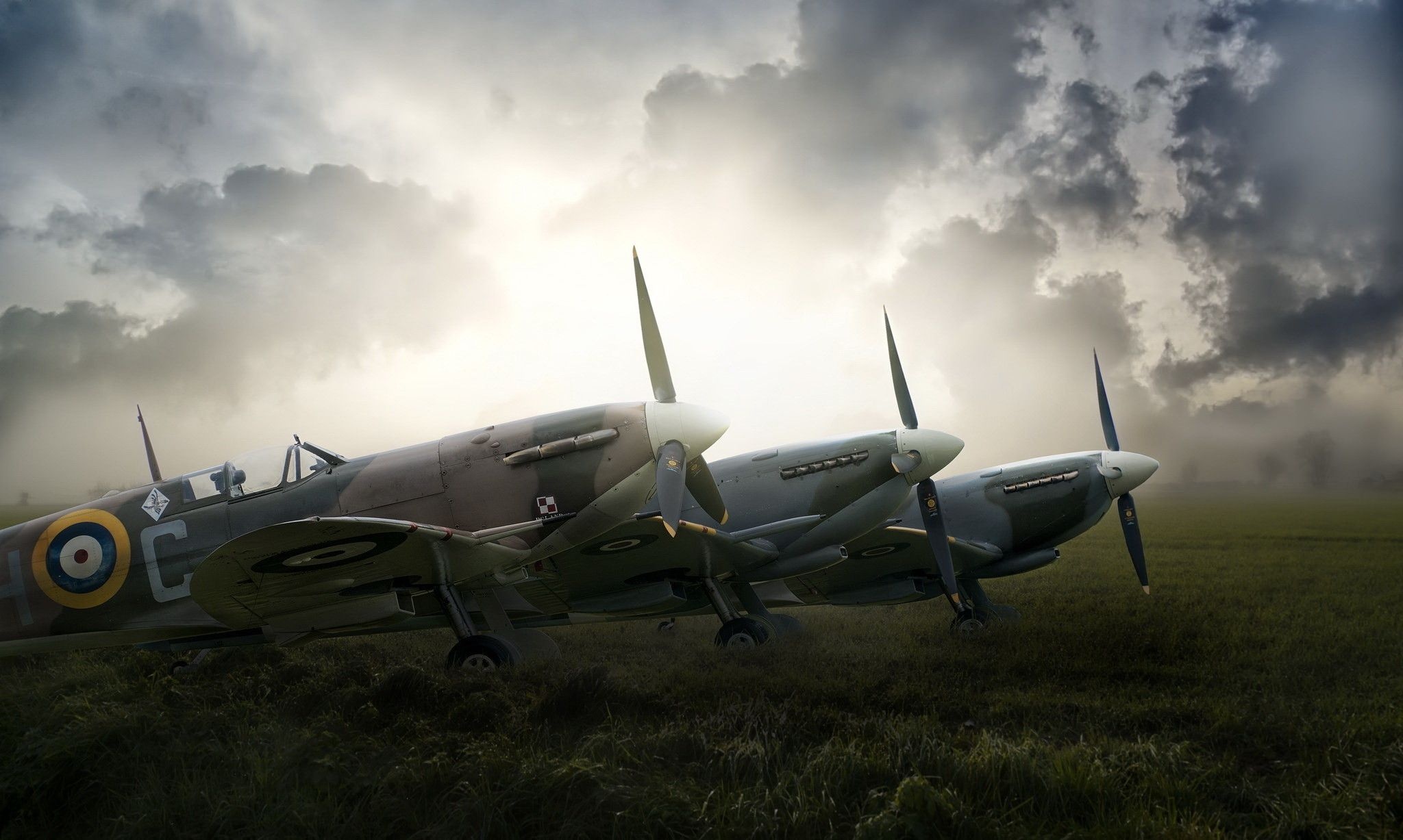 Spitfire wallpapers, WWII aviation, HD backgrounds, 2050x1230 HD Desktop
