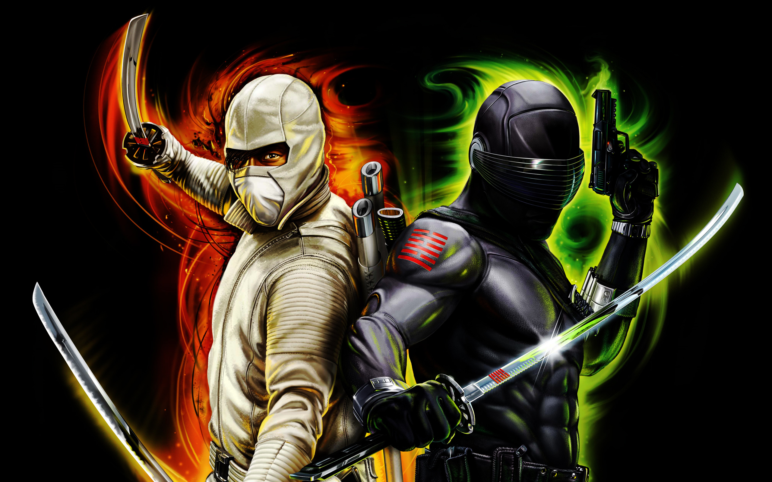 Snake Eyes: The character most known for his relationships with Scarlett and Storm Shadow. 2560x1600 HD Background.