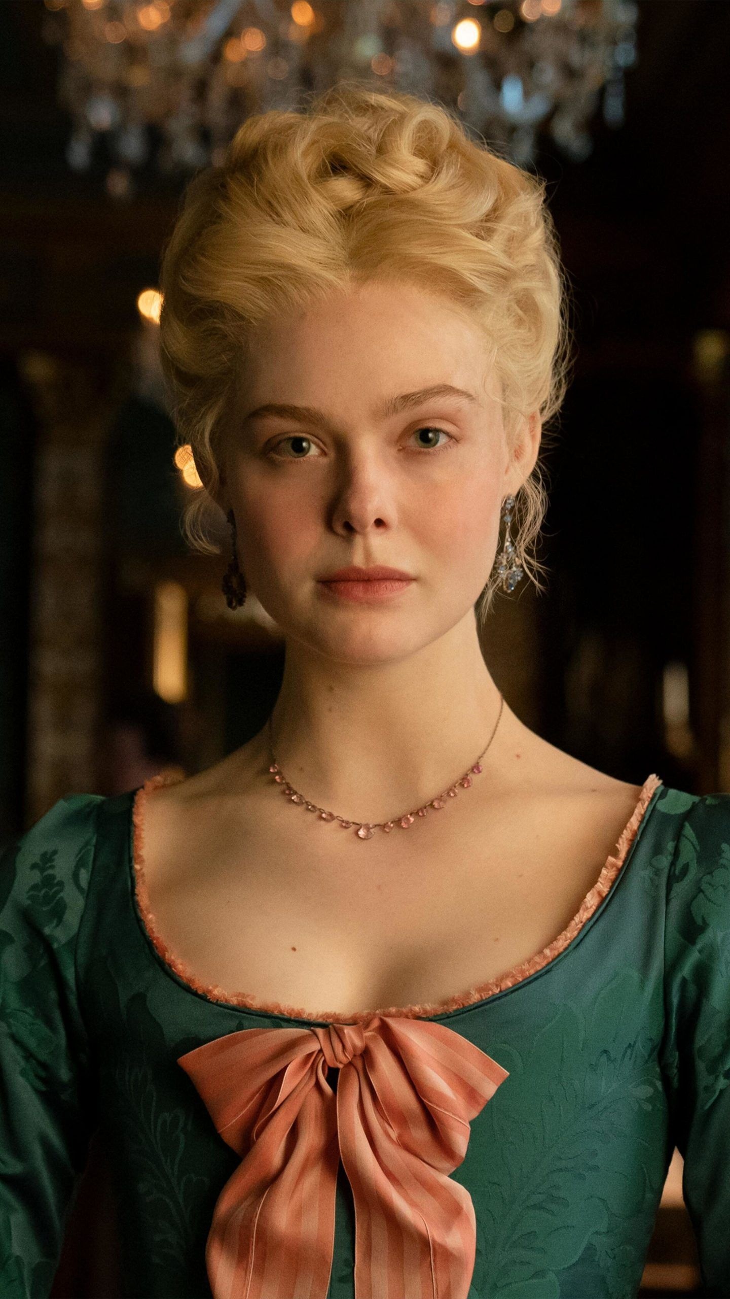 Elle Fanning: Starred as Catherine the Great in a black comedy-drama television series, The Great. 1440x2560 HD Wallpaper.