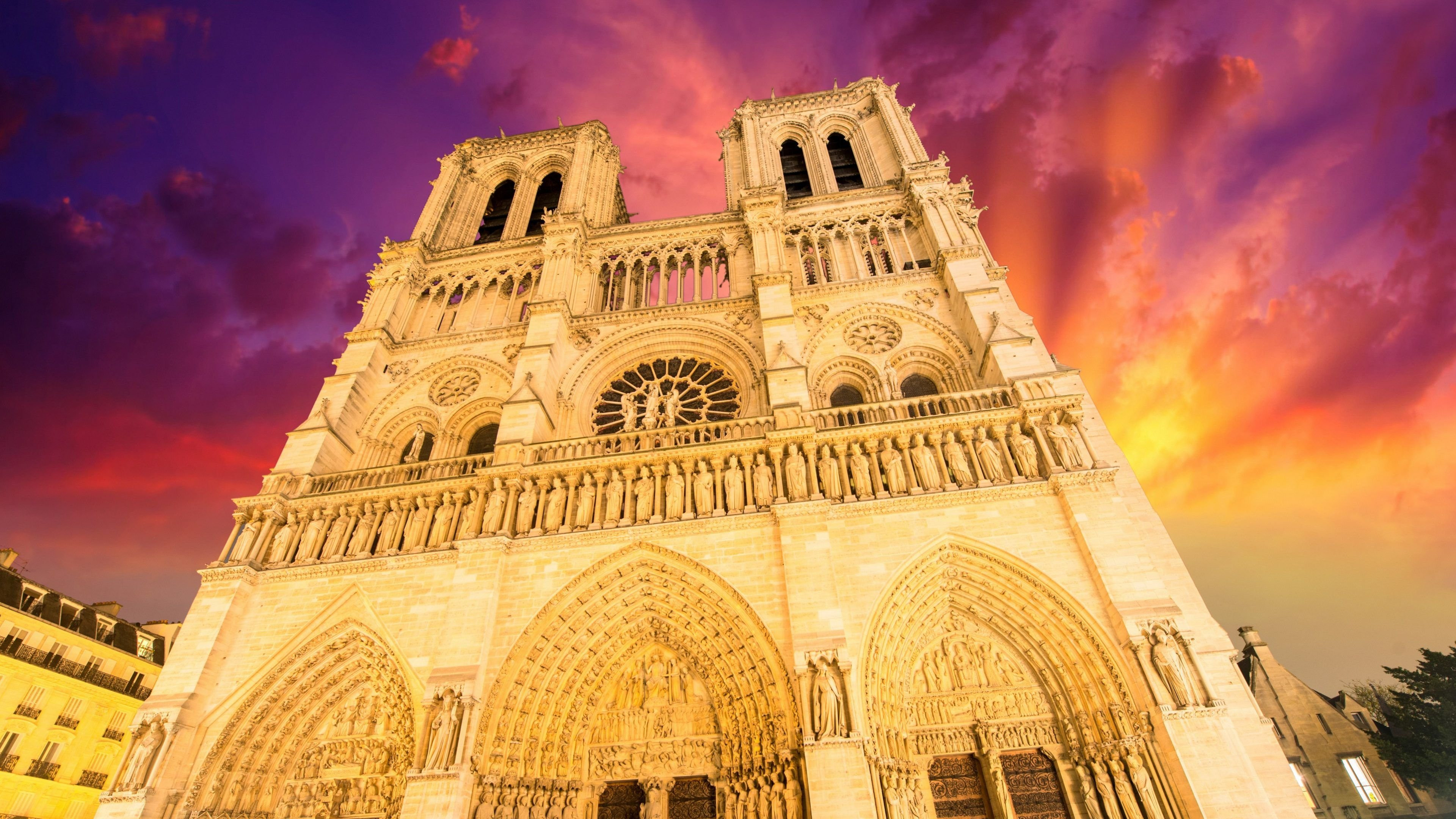 Notre-Dame Cathedral, Travels, HD wallpapers, Architectural wonder, 3840x2160 4K Desktop