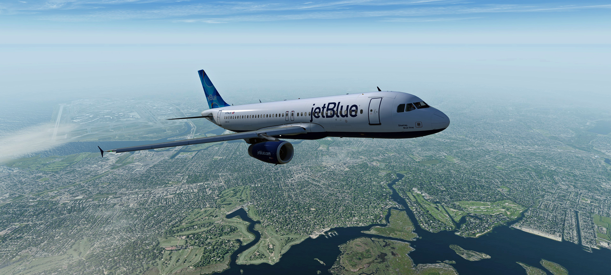 JetBlue Airways, Something Gleamy Videos, Screenshots, Aerosoft Community Services, 2560x1160 Dual Screen Desktop