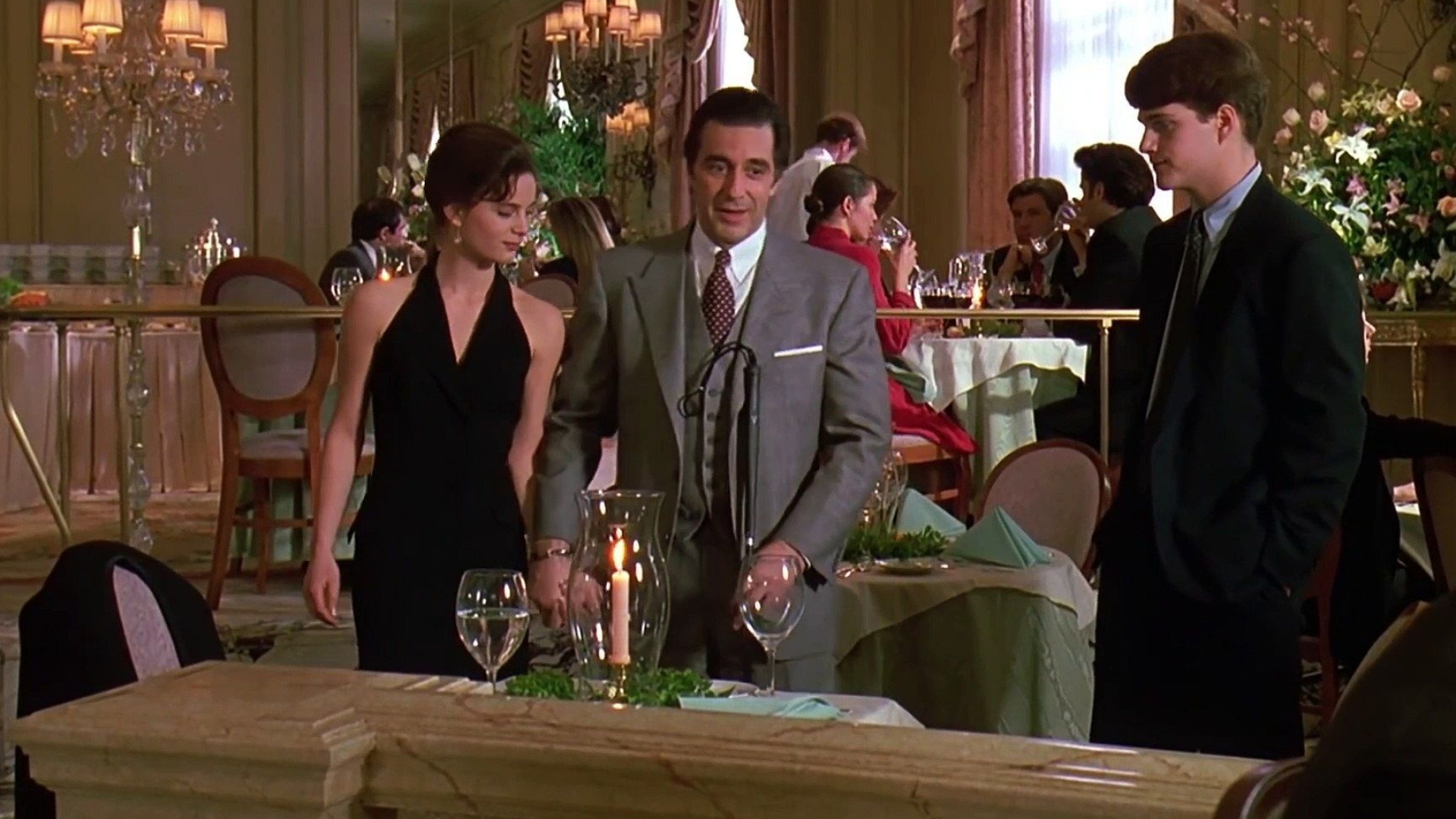 Scent of a Woman: Frank Slade, Charlie Simms, Donna, Screenplay by Bo Goldman. 1920x1080 Full HD Background.