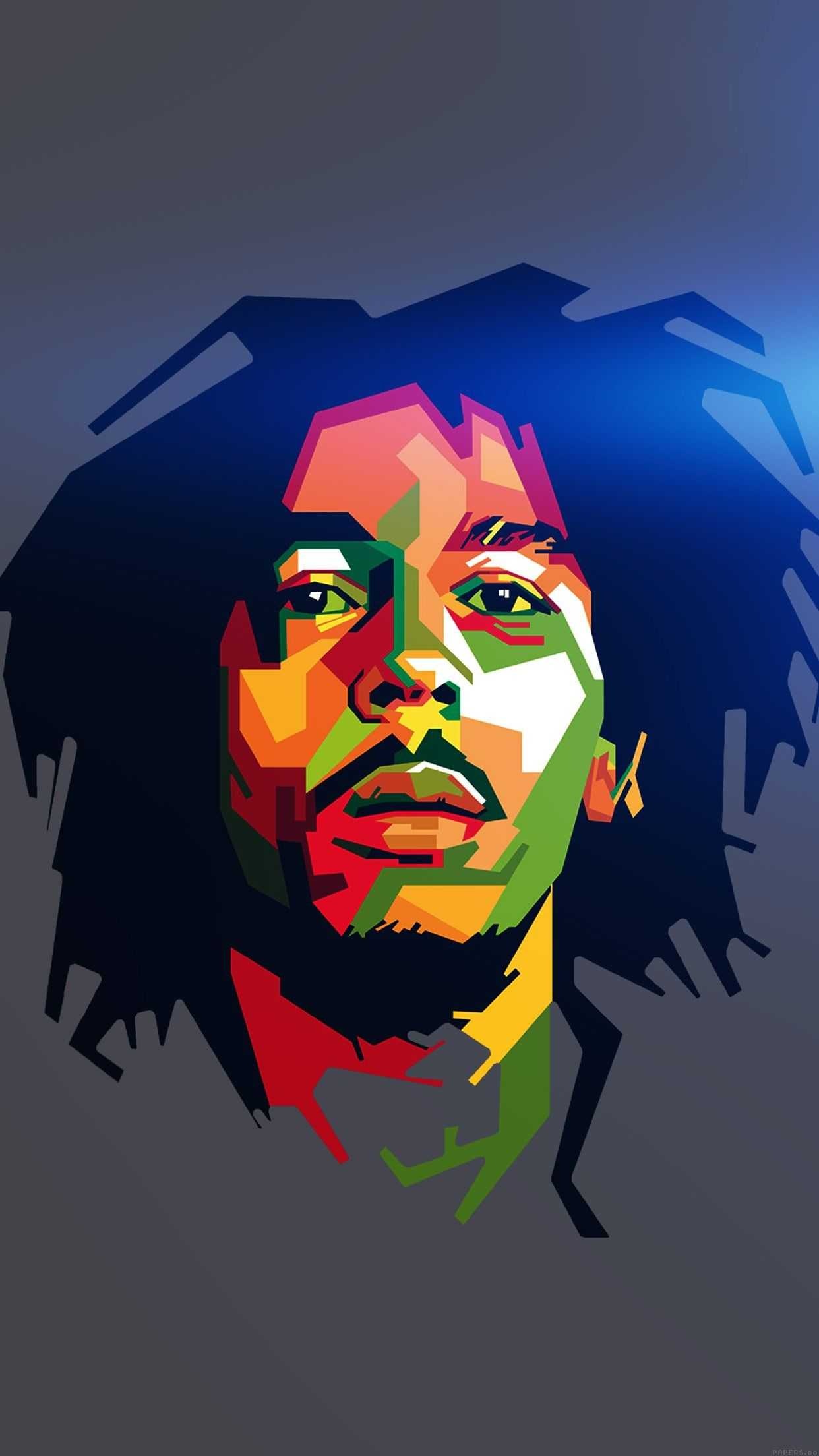 Bob Marley: Marley's image has become a totemic symbol for peace, unity and reggae. 1250x2210 HD Background.