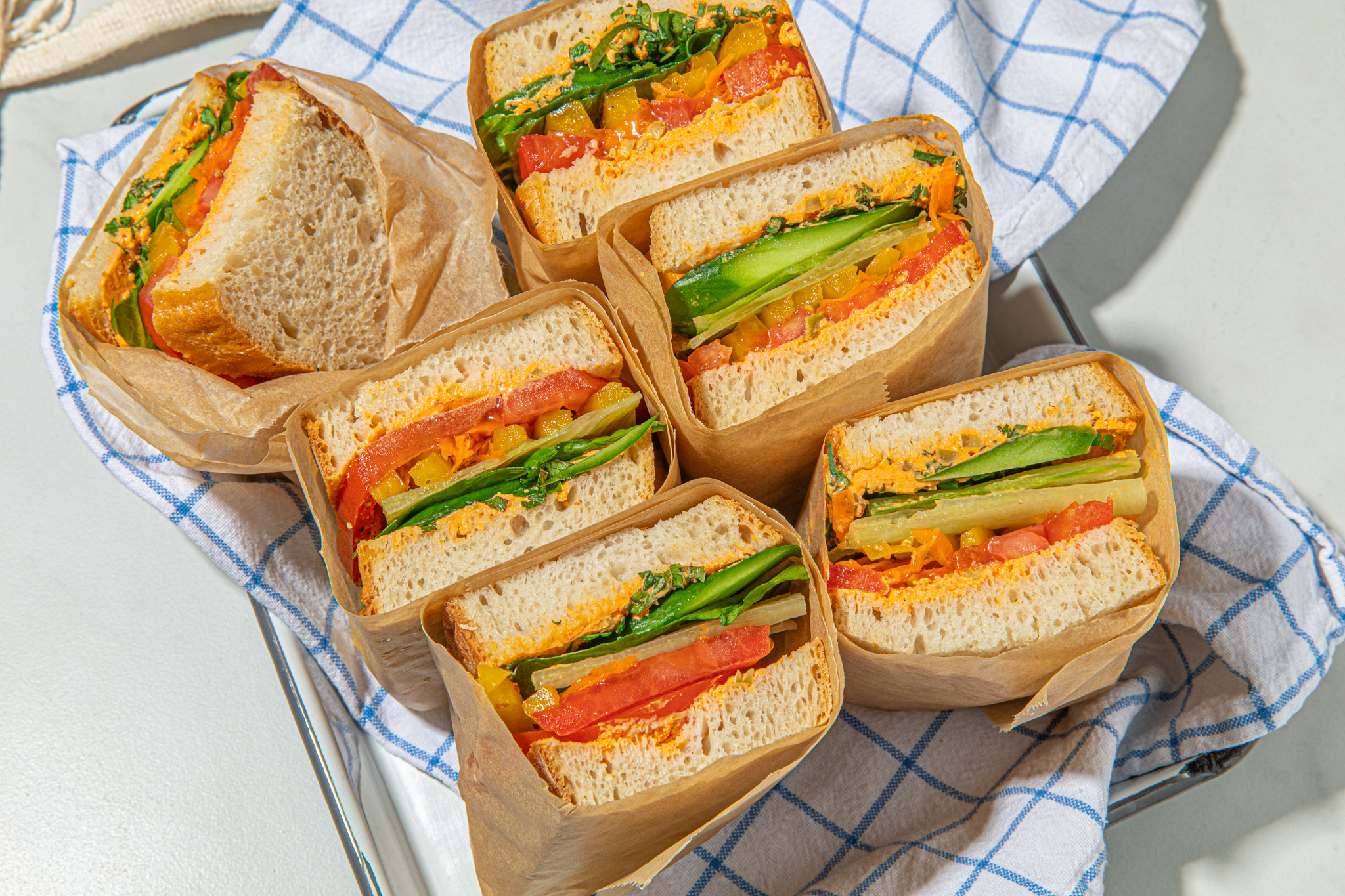 Sandwich: Wrapped in paper or placed in containers for ease of transportation. 2050x1370 HD Wallpaper.