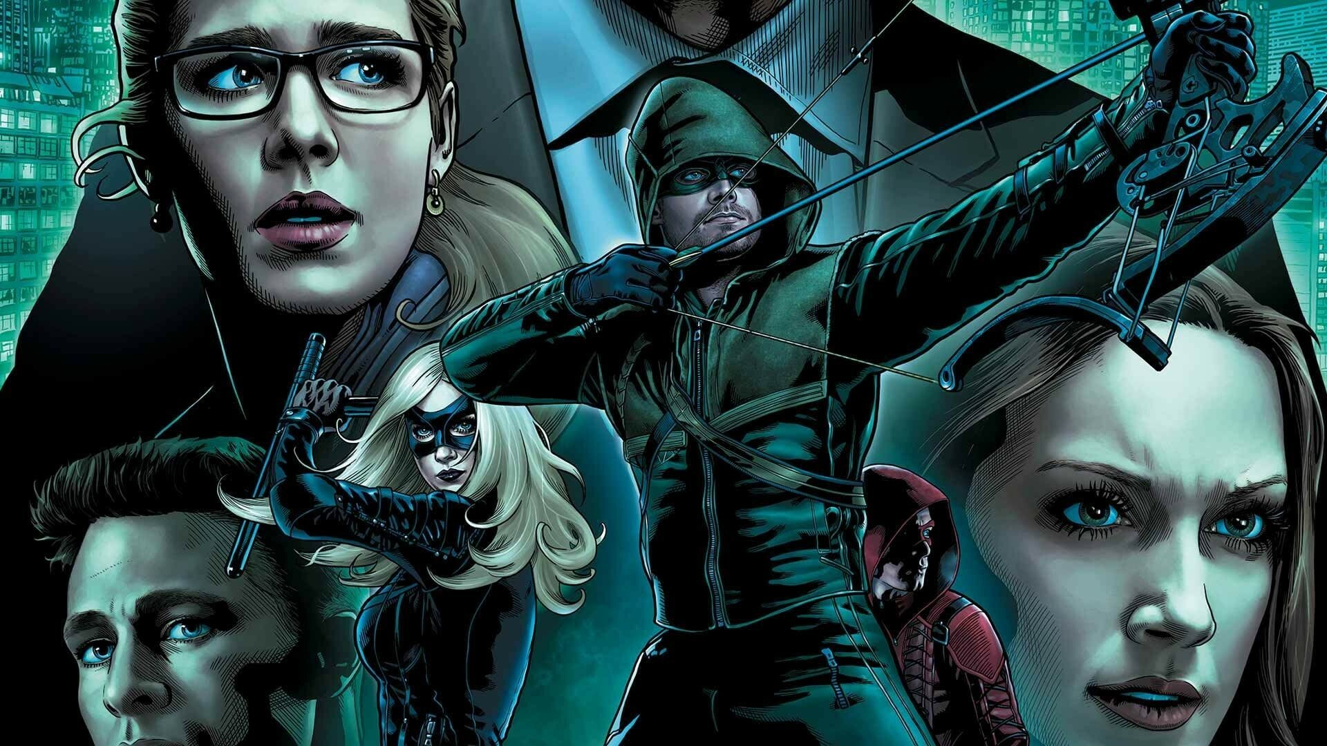 Green Arrow: Oliver Queen, The Emerald Archer. 1920x1080 Full HD Background.