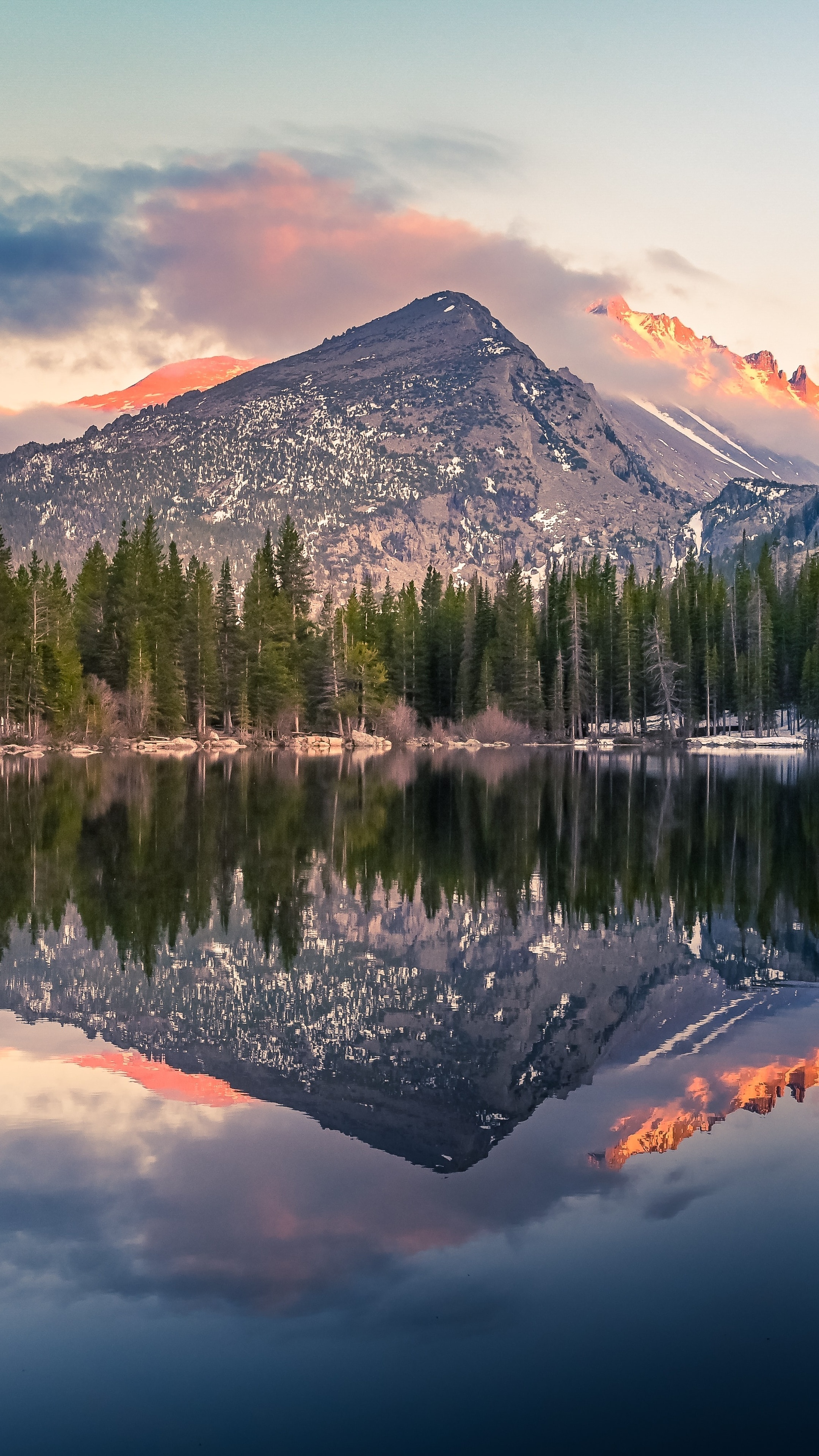 Rocky Mountain National Park, Bear Lake Reflection, Sony Xperia, 4K, 2160x3840 4K Handy