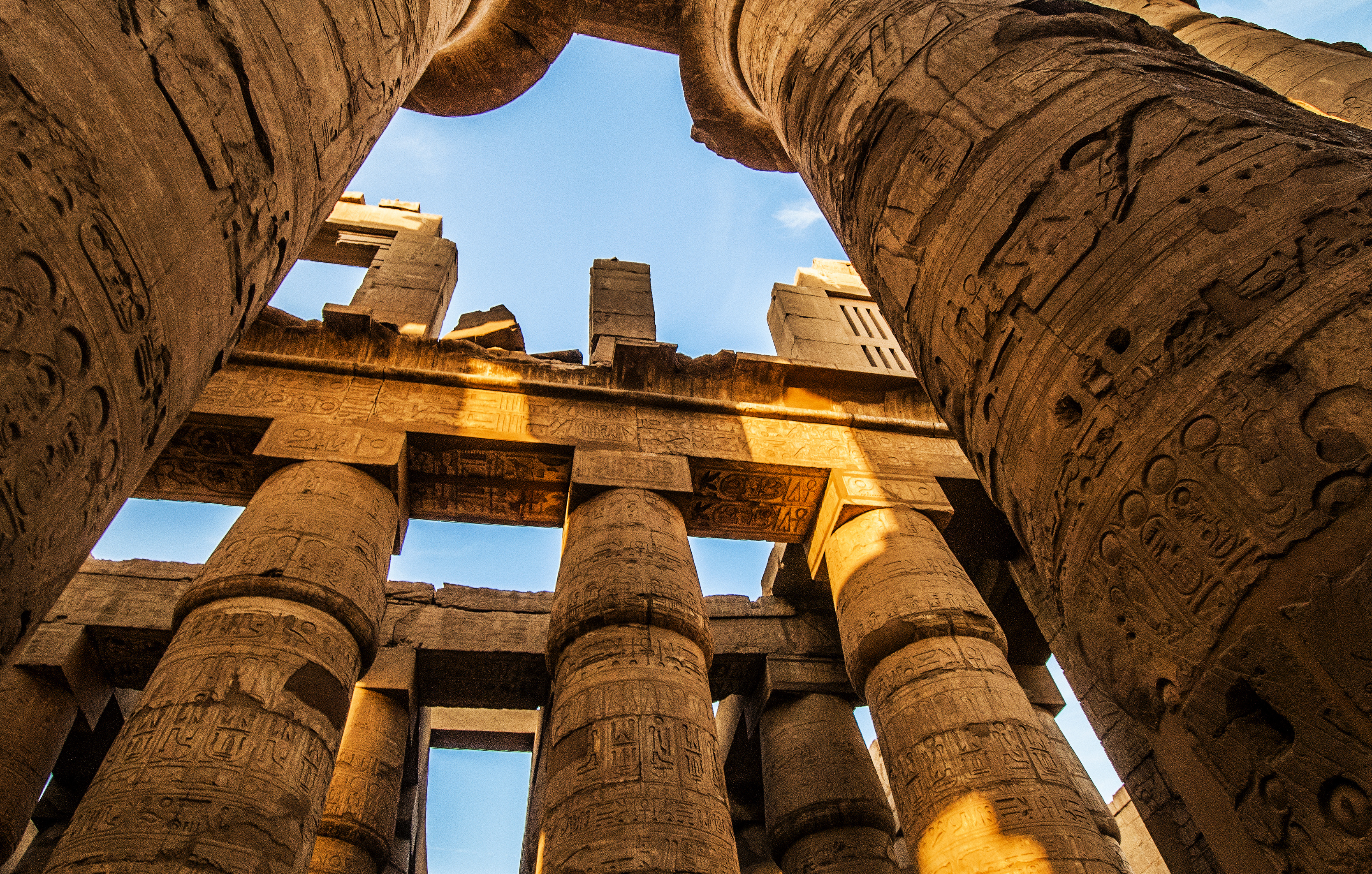 Karnak Temple, Egyptian ruins, Ancient past, Luxor, 3340x2130 HD Desktop
