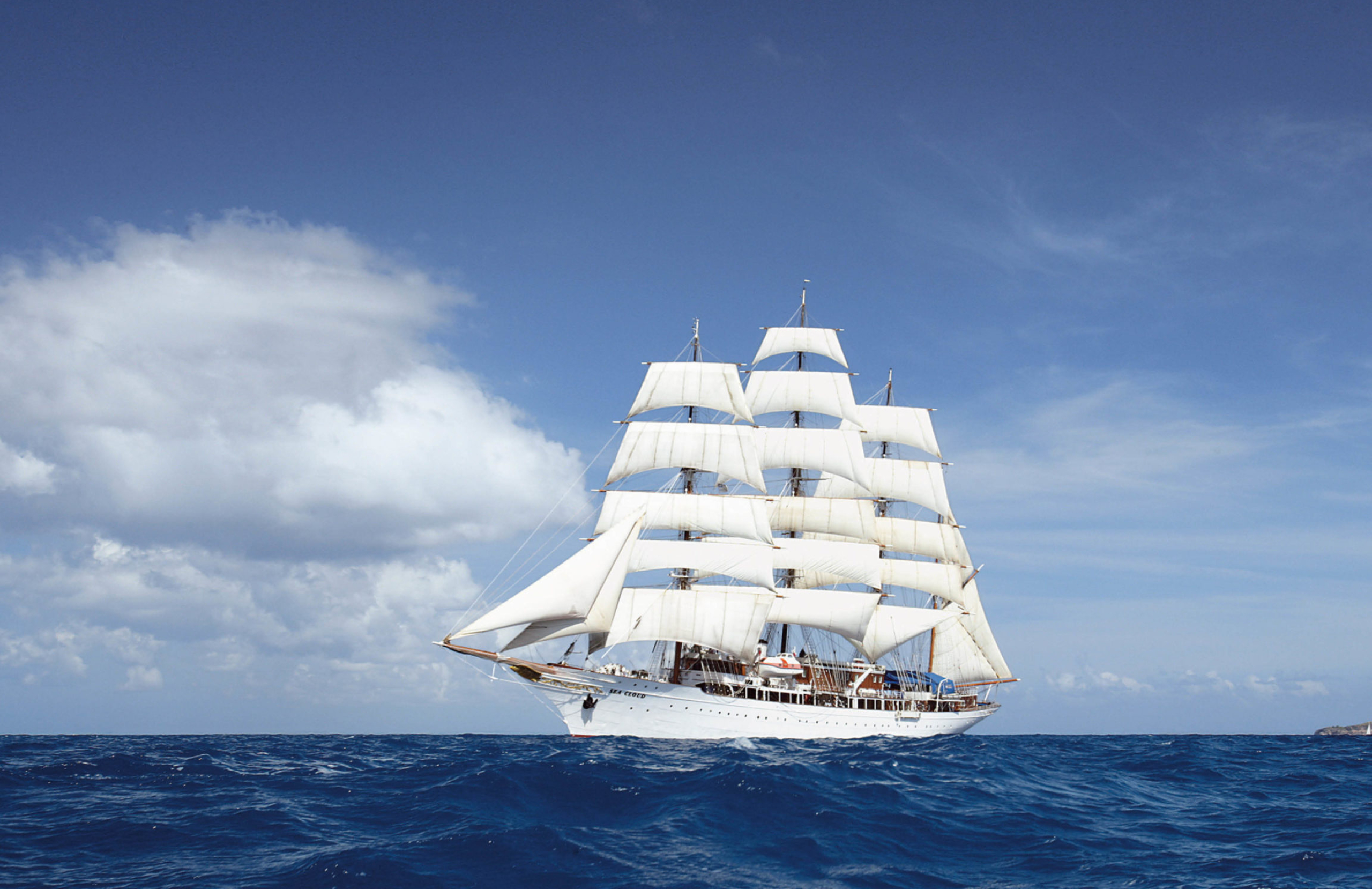 Windjammer: Sea Cloud, A cruise ship, Cruising and long distance boats. 2560x1660 HD Background.