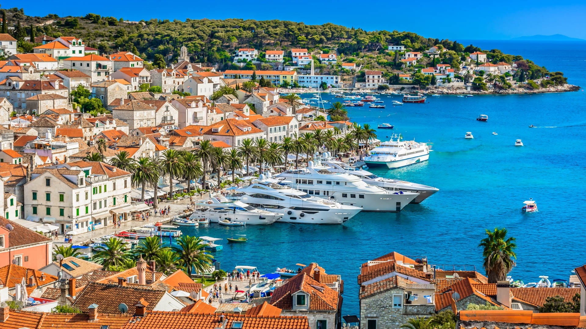 Adriatic Sea, Hvar island, Croatia cruise, Coastal paradise, 1920x1080 Full HD Desktop