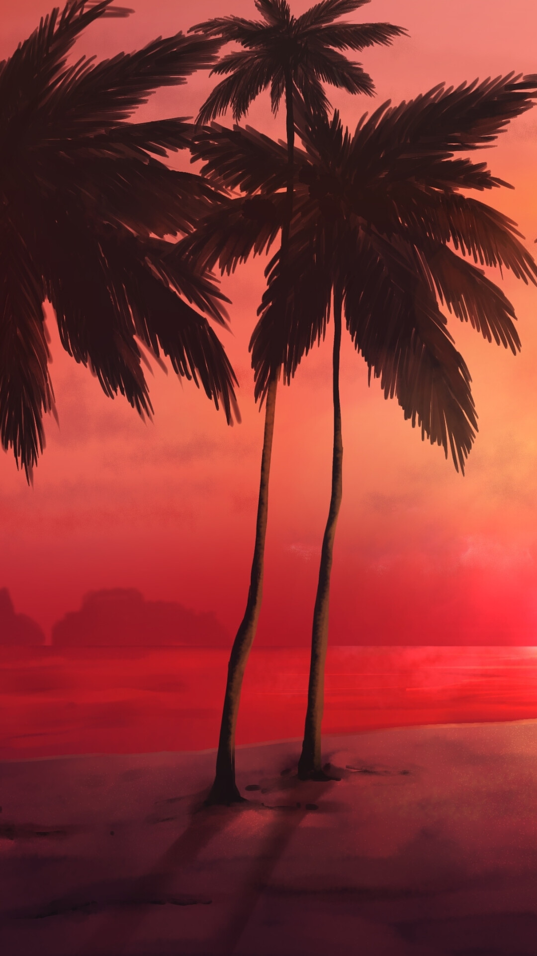 Palm Tree: Iconic tropical forest plants, Tropical terrestrial plant. 1080x1920 Full HD Background.