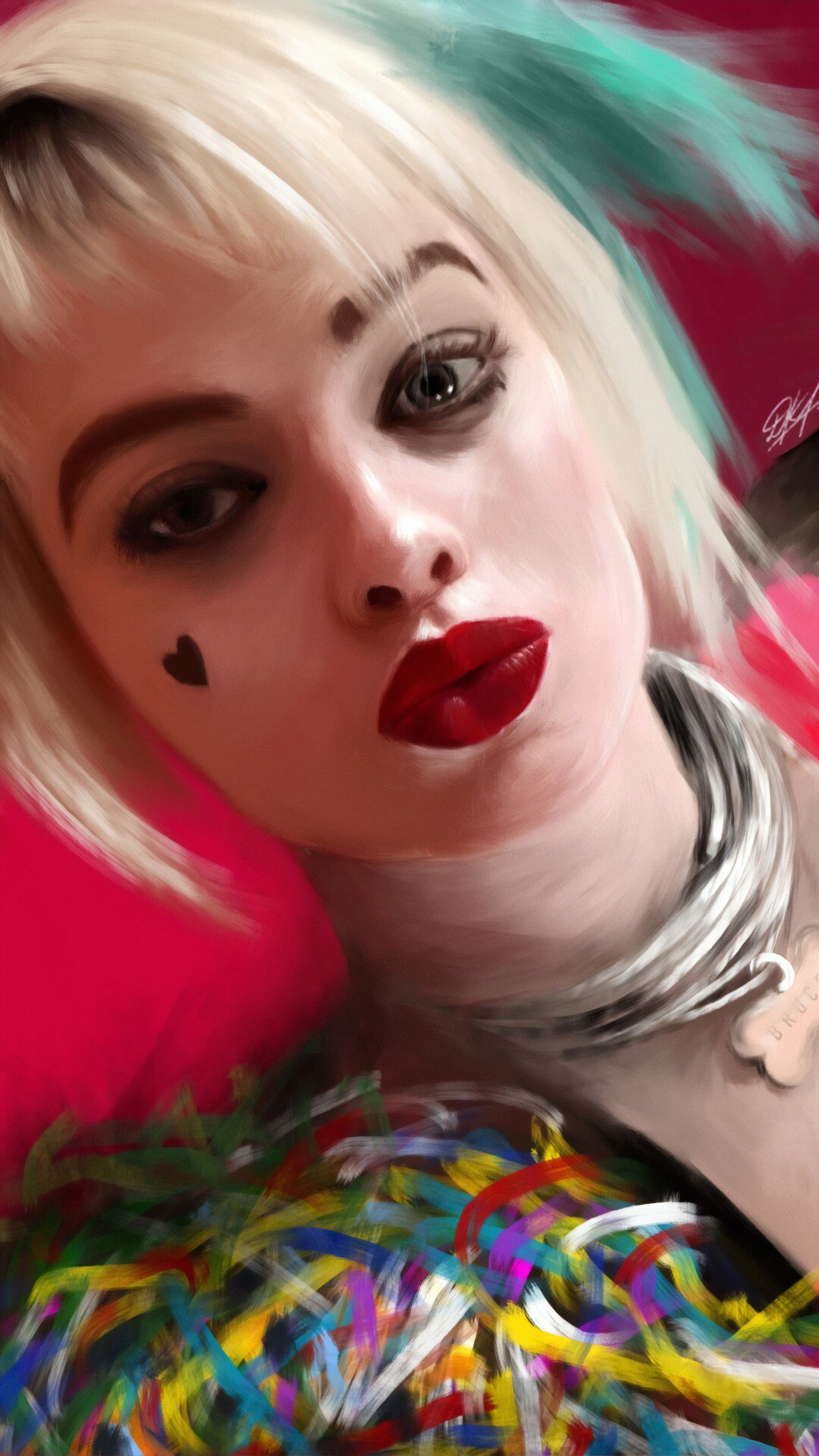 Harley Quinn Birds of Prey, Art 4K wallpaper, 2160x3840 4K Phone