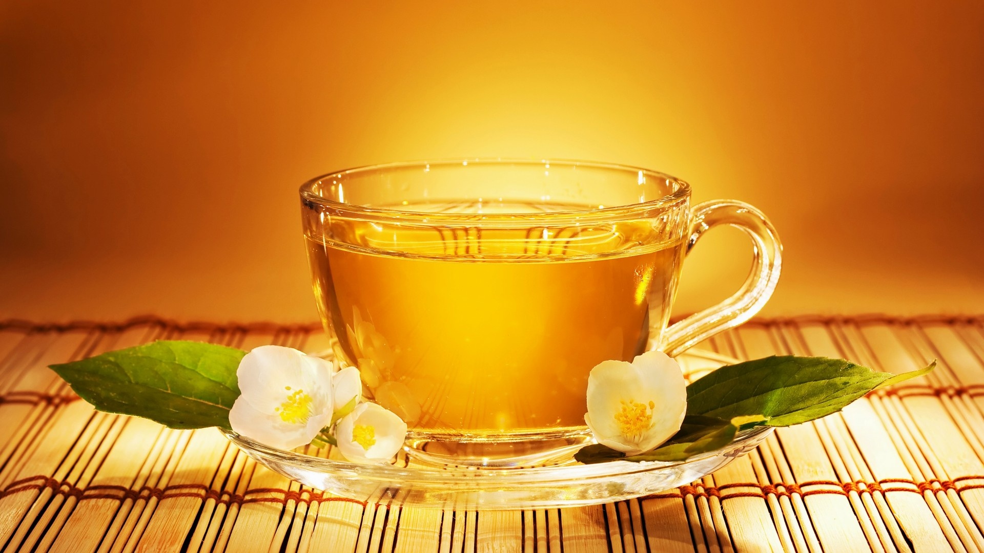 Tea: Tisane, Scented with the aroma of jasmine blossoms. 1920x1080 Full HD Wallpaper.