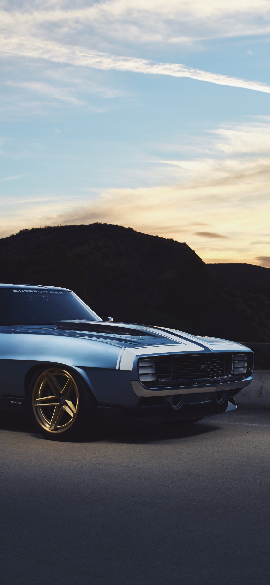 Chevrolet: 1969 Chevy Camaro G-code, Muscle car, Ringbrothers. 1130x2440 HD Wallpaper.