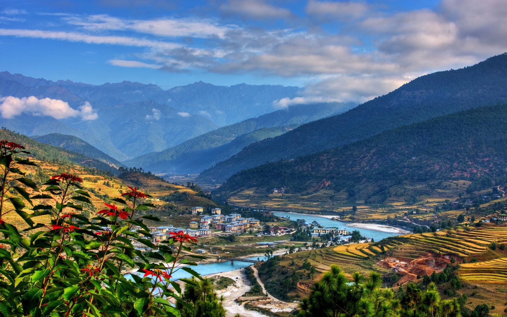 Bhutan travels, Bhutan wallpaper, Christopher Peltier, Beautiful landscapes, 1920x1200 HD Desktop