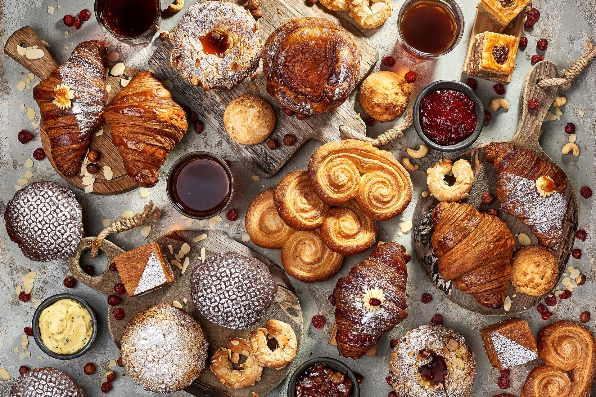 Croissant: A popular breakfast item in cafes, bakeries, and hotels, Viennoiserie. 1920x1290 HD Wallpaper.