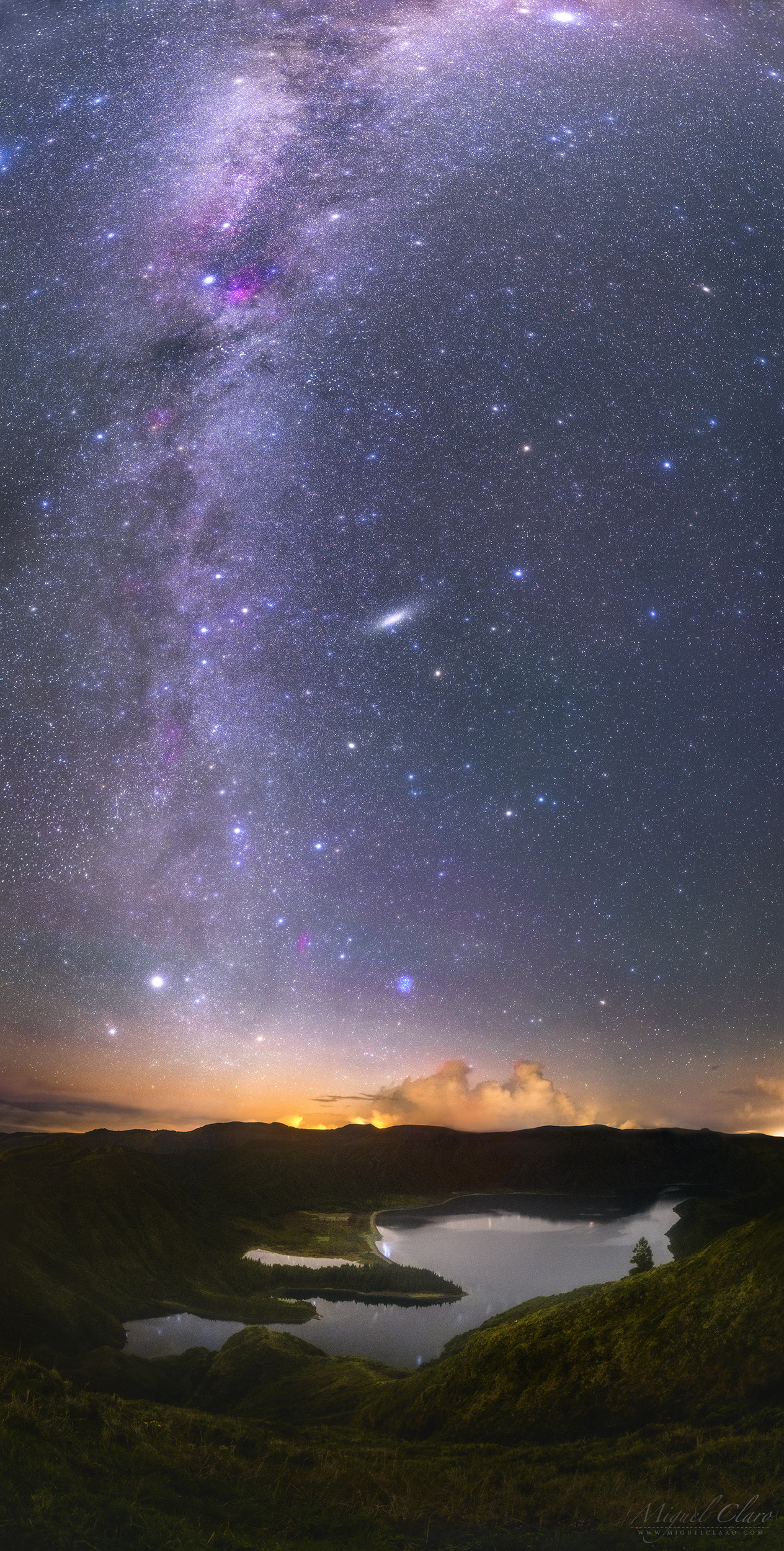 Azores nightsky, Astrophotography showcase, Stellar wallpaper, Miguel Claro's work, 1270x2500 HD Handy