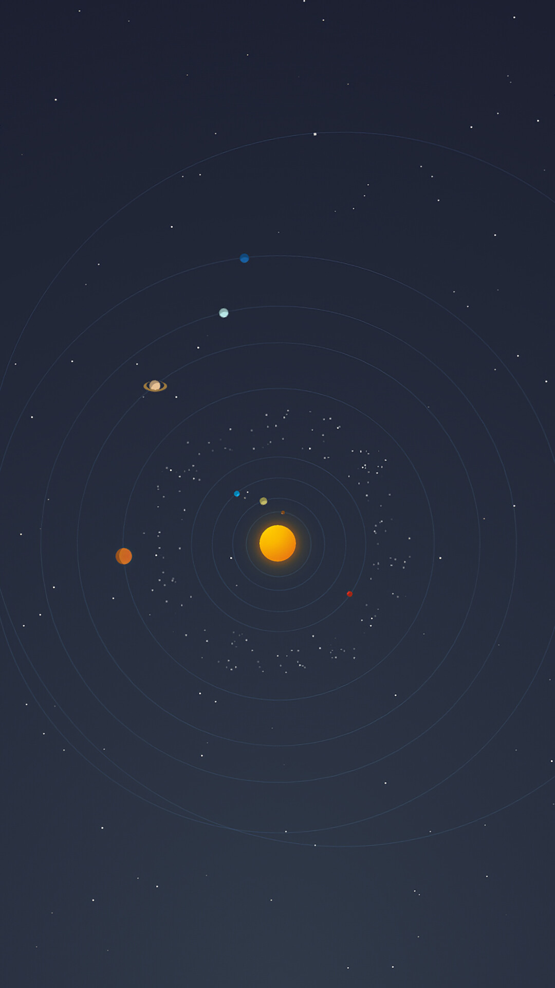 Solar System: The Sun and the planets formed together 4.6 billion years ago. 1080x1920 Full HD Wallpaper.