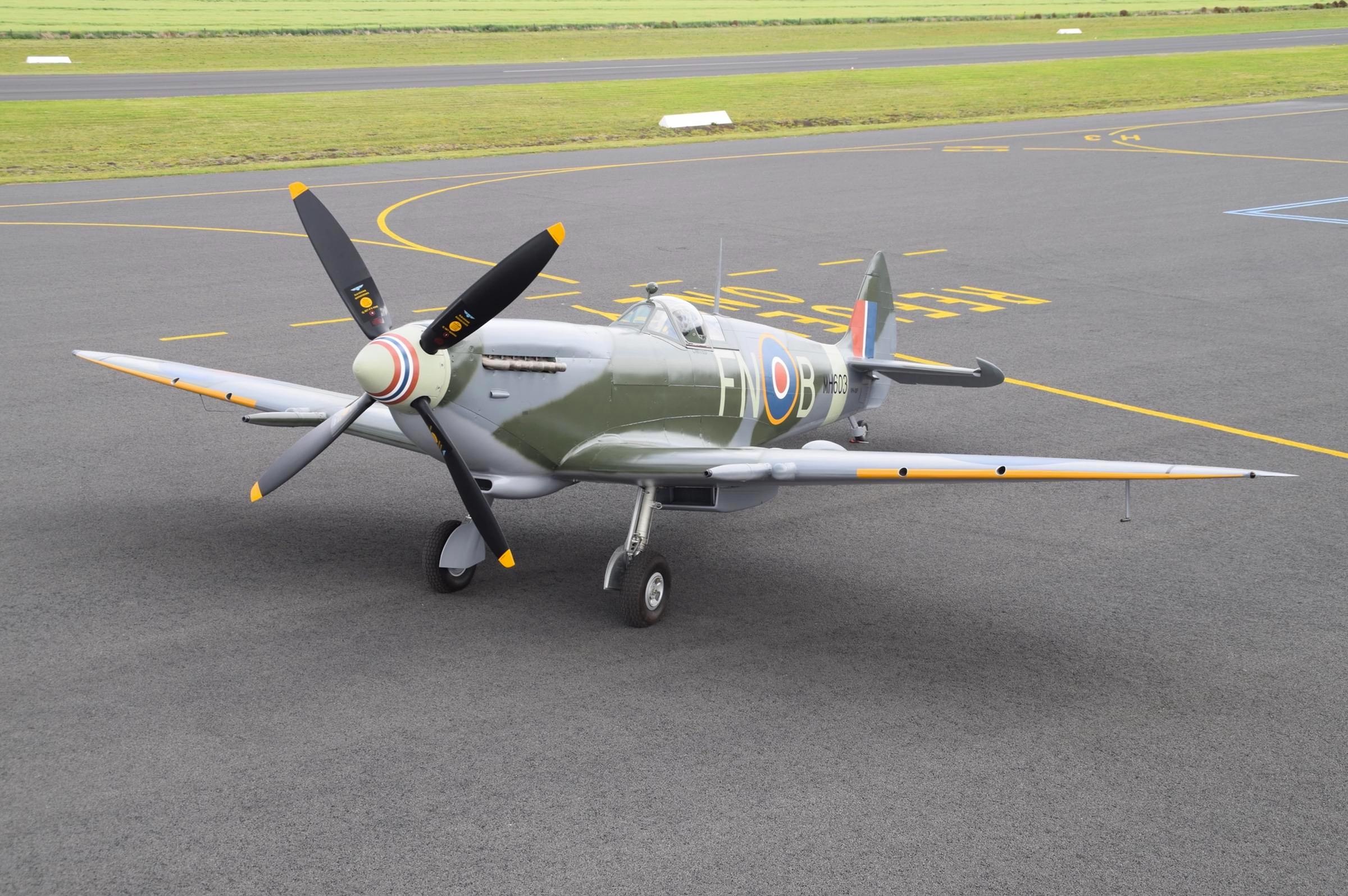Flight-ready Spitfire, WWII era, Aviation marvel, Iconic warplane, 2400x1600 HD Desktop
