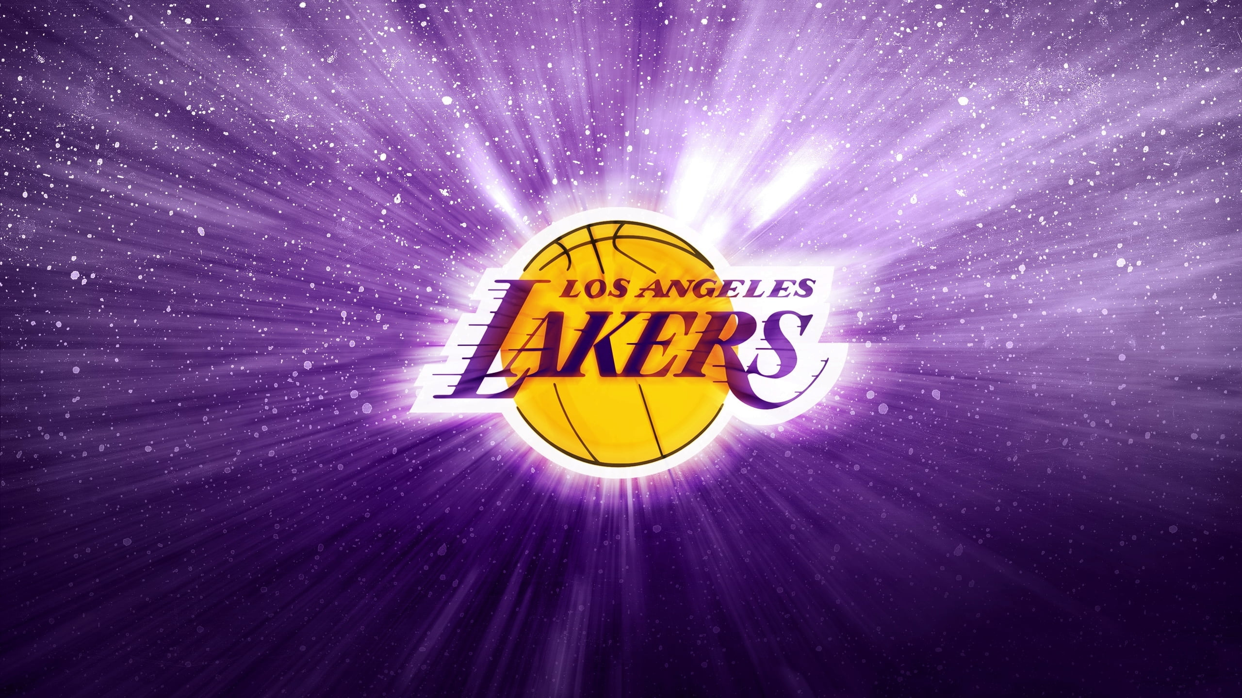 Los Angeles Lakers: The franchise began with the 1947 purchase of the Detroit Gems of the NBL. 2560x1440 HD Background.