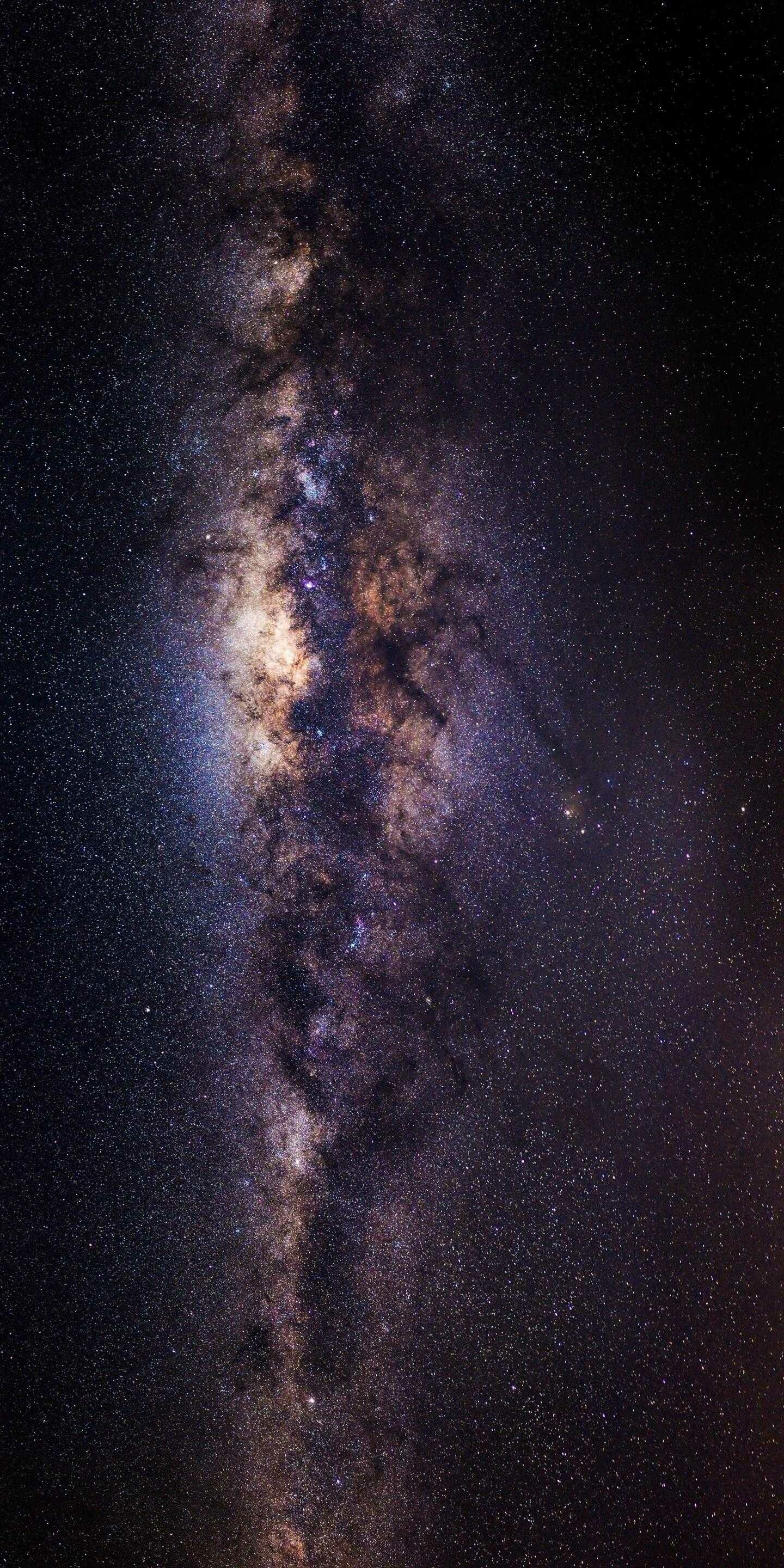 Milky Way: Space, One of the two largest galaxies in the Local Group (the other being the Andromeda Galaxy). 1440x2880 HD Wallpaper.