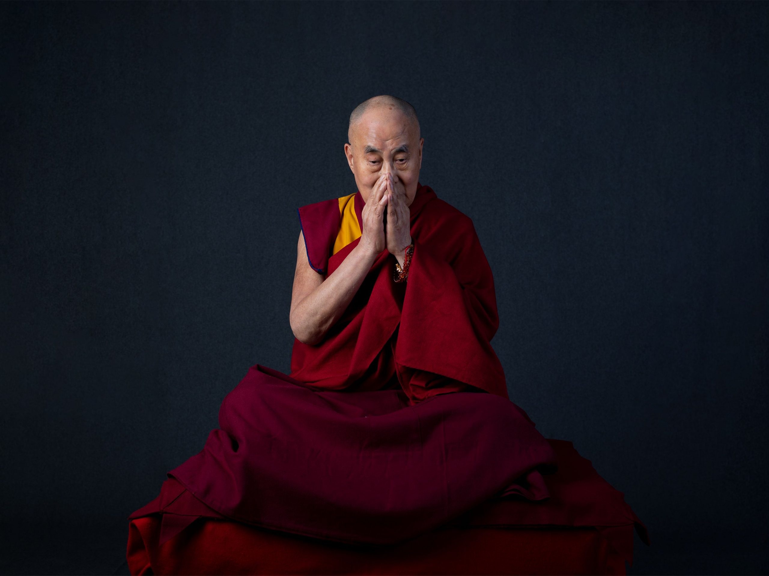 Dalai Lama: Tenzin Gyatso, The Gelug or "Yellow Hat" school of Tibetan Buddhism. 2560x1920 HD Background.