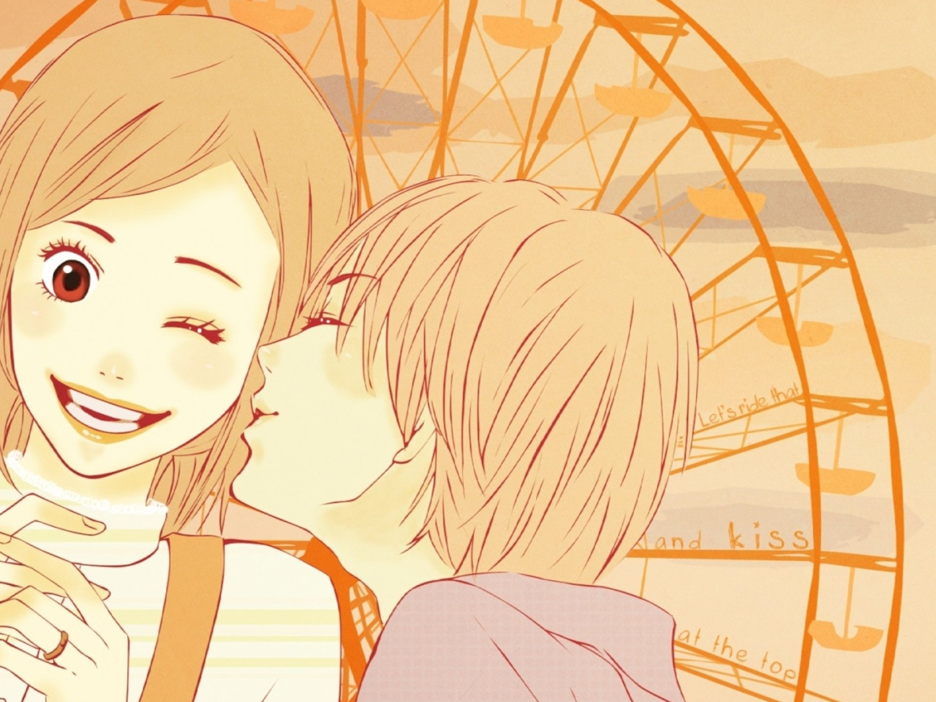 Lovely Complex anime, HD wallpaper background, Lovely duo, Comic love story, 1920x1440 HD Desktop