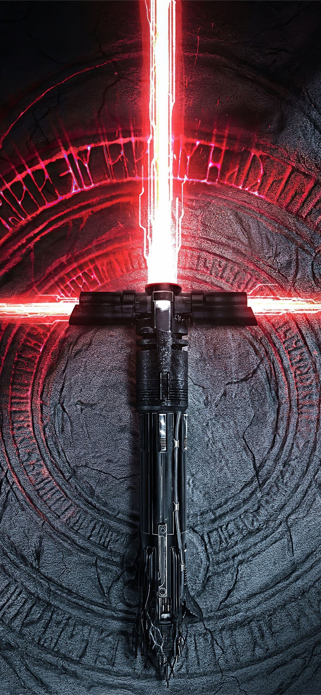 Kylo Ren's lightsaber in action, Star Wars movie scenes, Epic battle sequences, Cinematic 4K wallpaper, 1130x2440 HD Handy