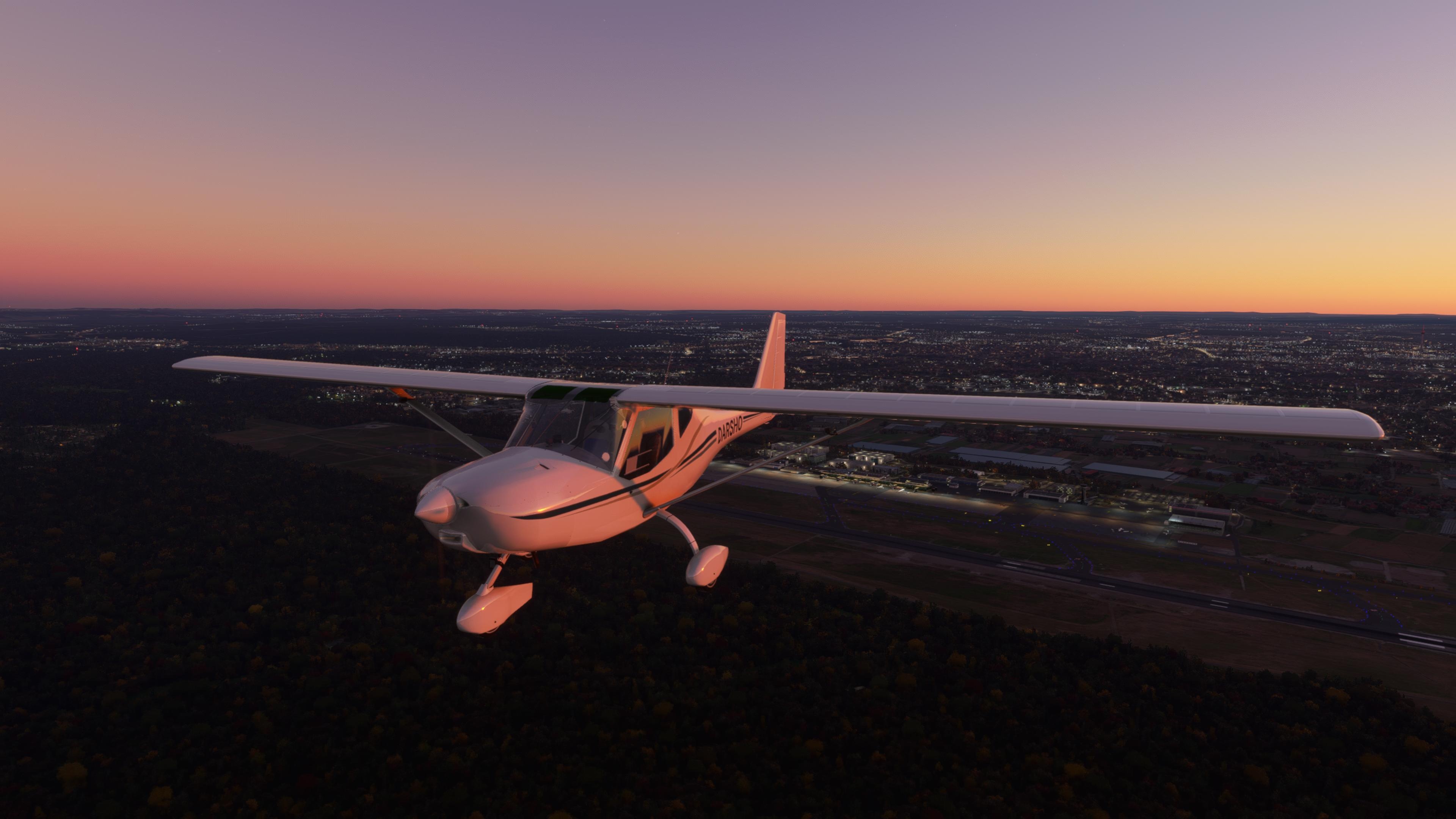 Ultralight Aviation: FK-Lightplanes FK9, German single-engine Aircraft, Microsoft Flight Simulator video game. 3840x2160 4K Wallpaper.